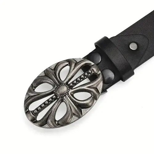 Designer 110cm Vintage Skull Patern Belt Size ONE SIZE - 4 Thumbnail