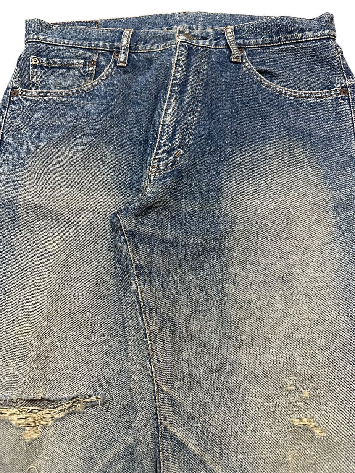 Japanese Brand Vintage Japanese Brand Faded Wash Distressed Baggy Jeans Size US 34 / EU 50 - 4 Thumbnail