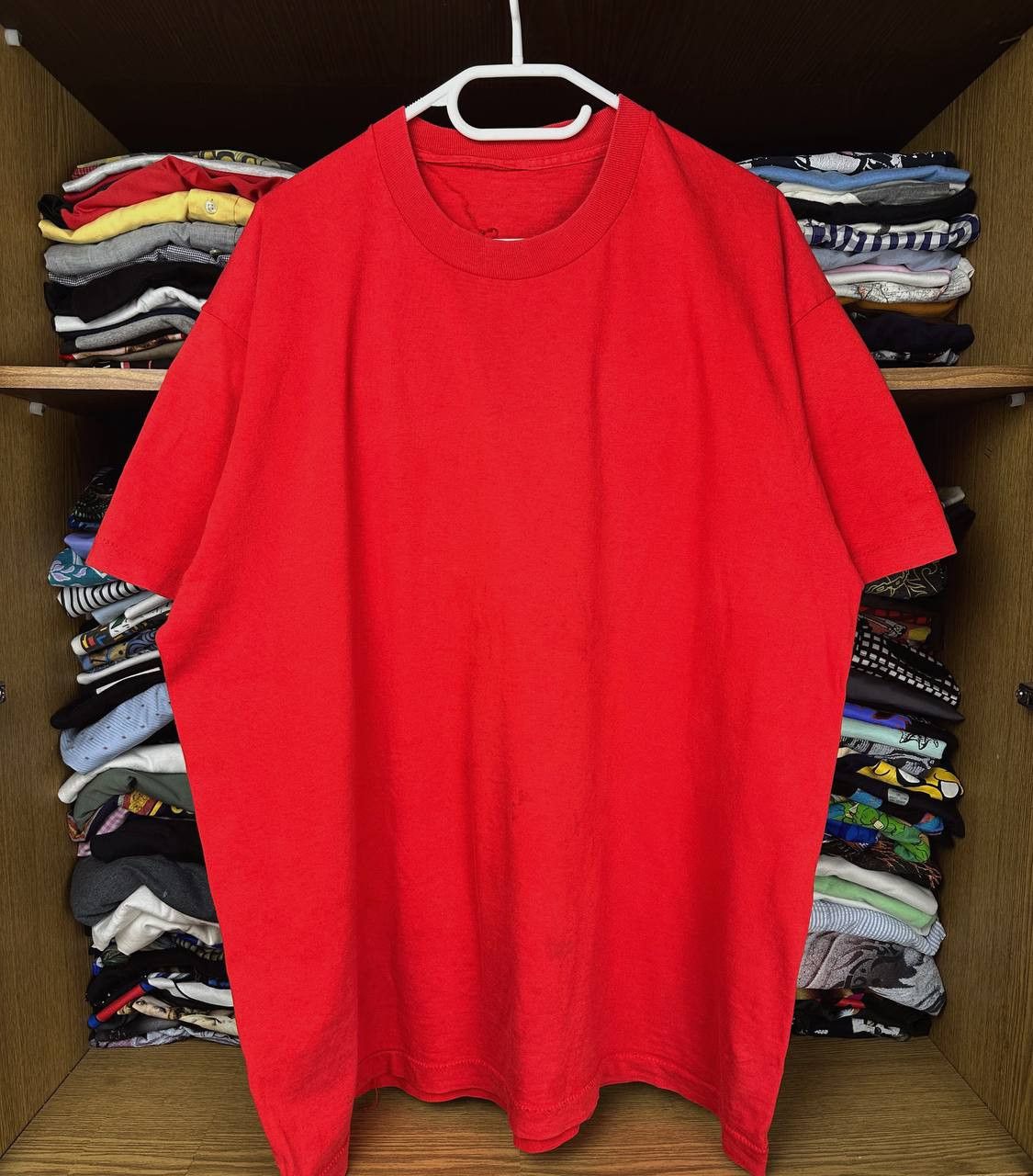 Unsound Rags × Vintage Vintage Single Stitch 90s Red Blank XL Tee Size US XL / EU 56 / 4 - 1 Thumbnail