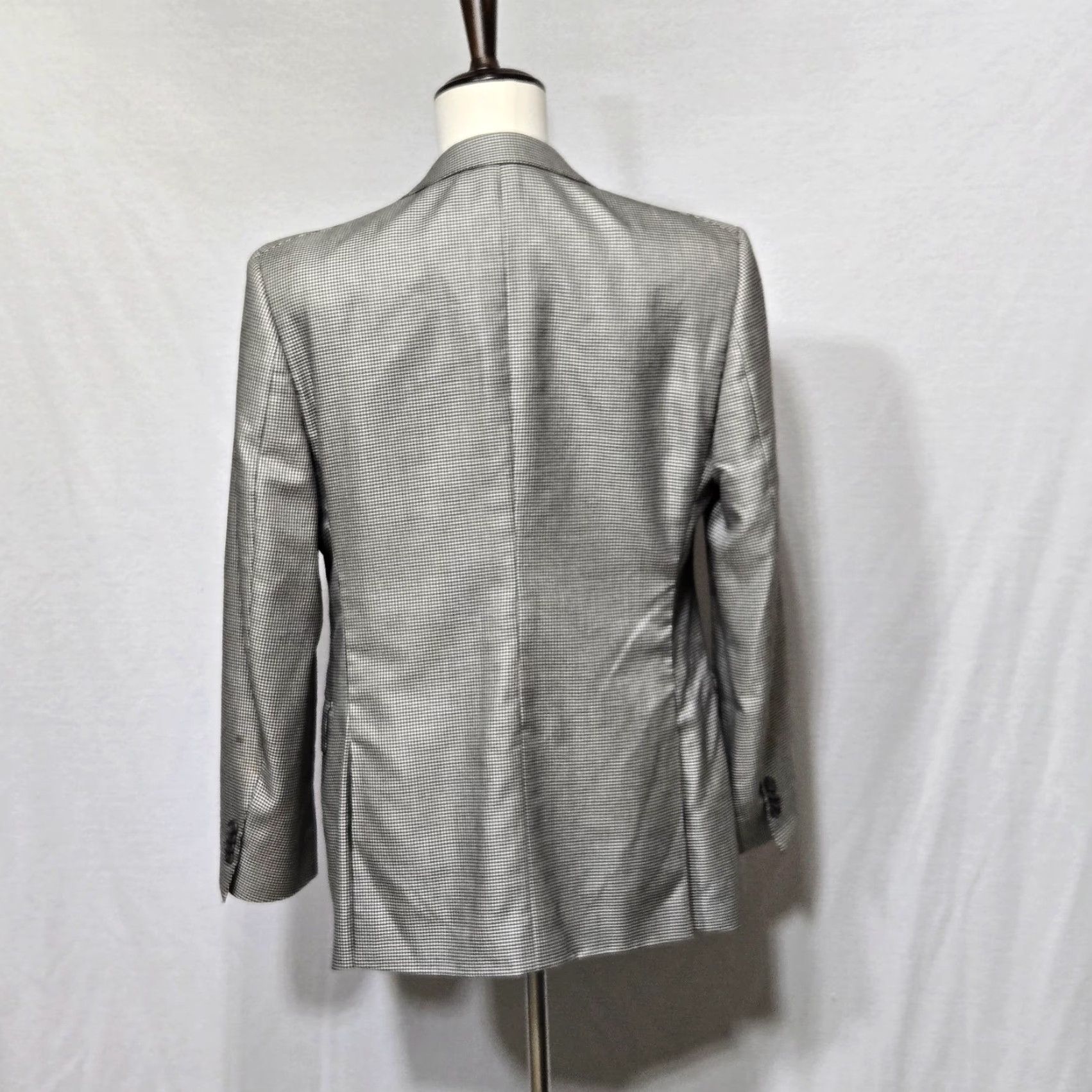 Vintage Paul Betenly Blazer Mens 42R Black White Houndstooth Wool Silk Sport Coat Jacket Blazer Mens 42R Black White Houndstooth Wool Silk Sport Coat Jacket Size 42R - 3 Thumbnail