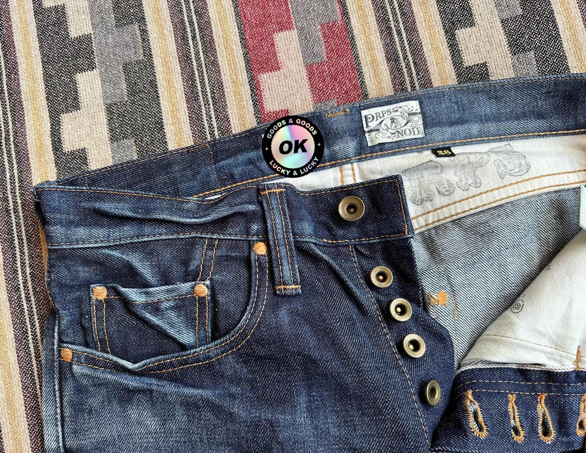 Prps Prps Noir Heavily Washed Splatter Distressed Selvedge 28 Size US 28 / EU 44 - 6 Thumbnail