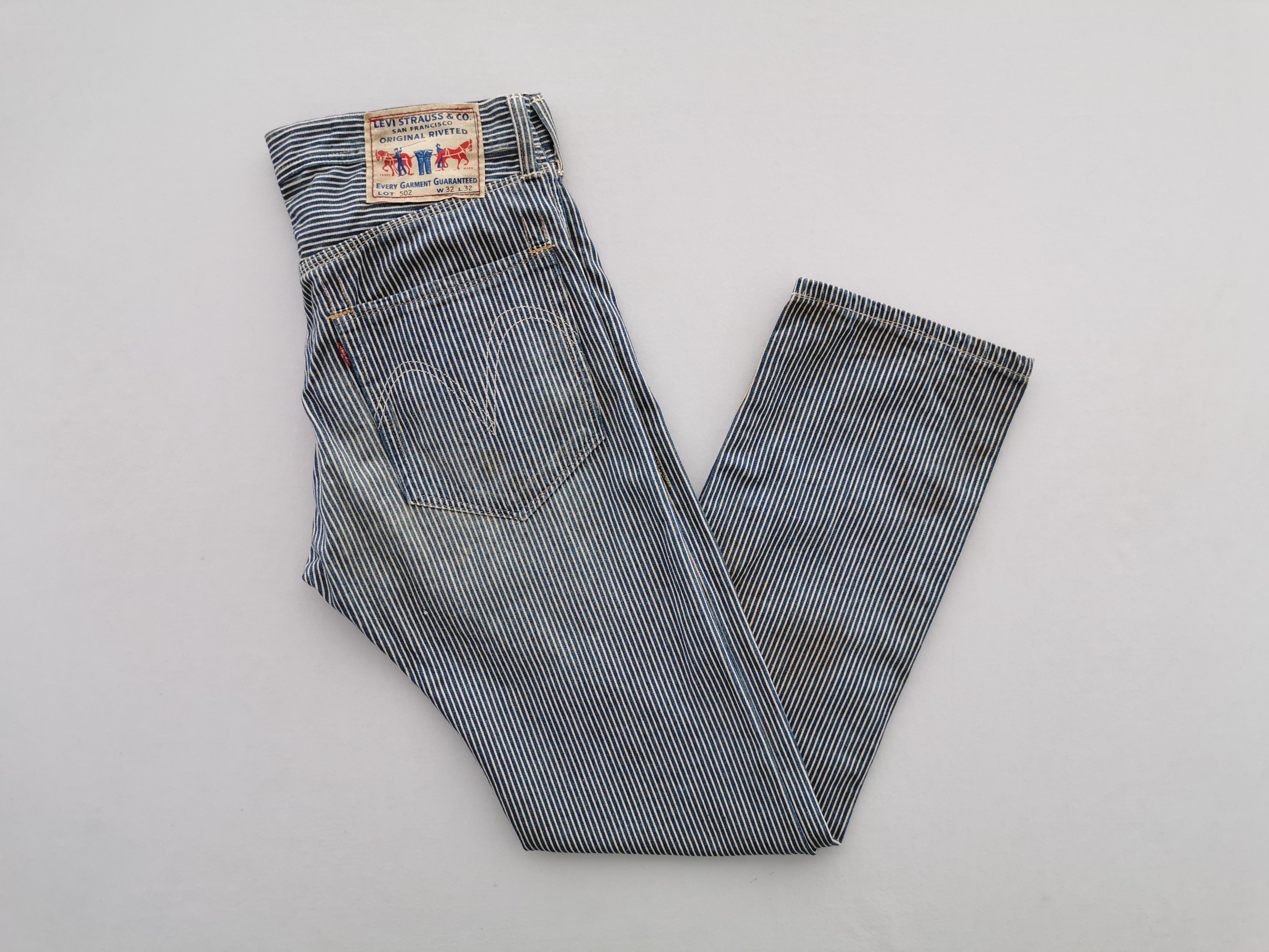 Levi's Distressed Levis 502 Hickory Denim Pants Size 34 Size US 34 / EU 50 - 10 Thumbnail