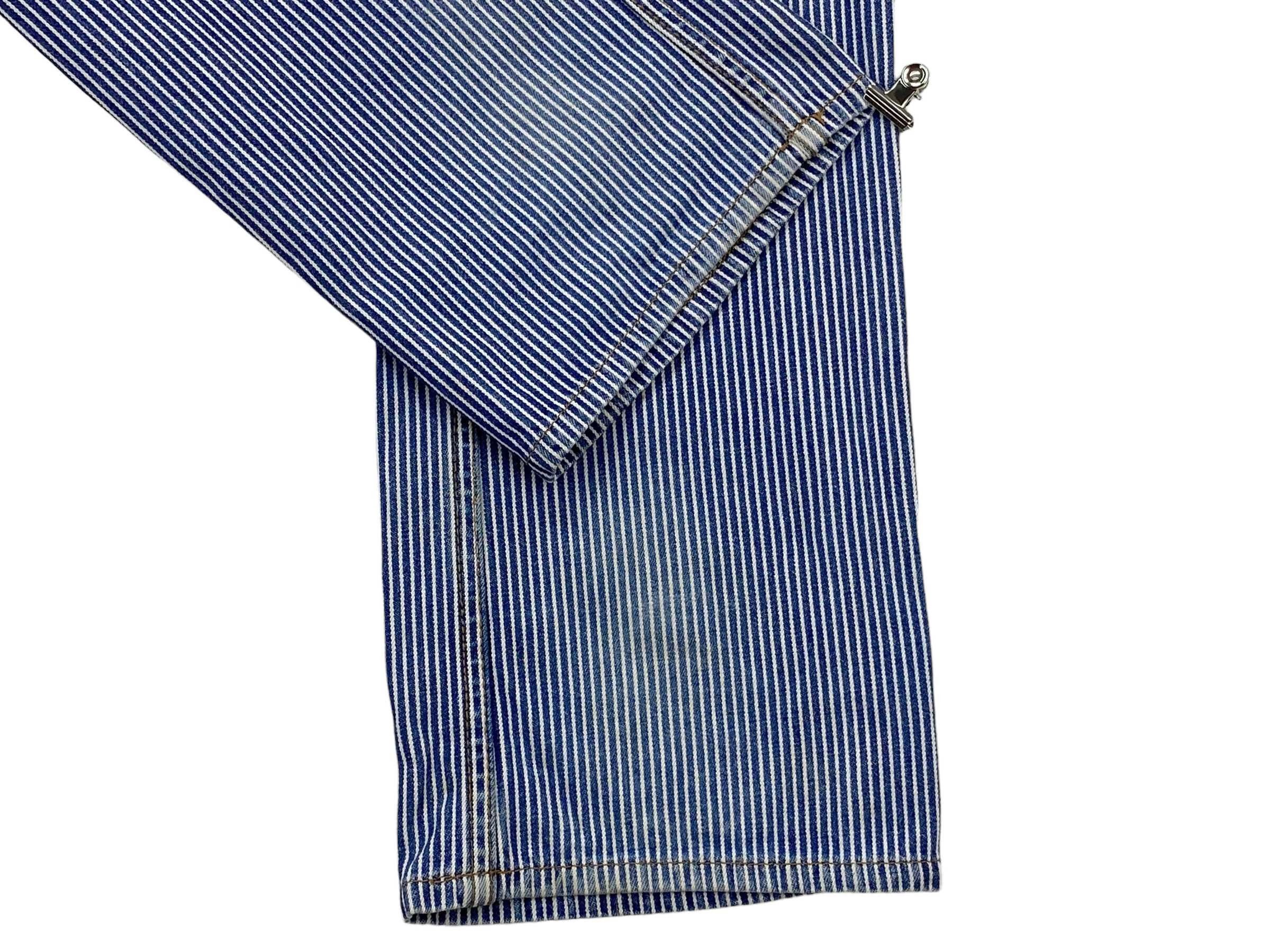 Japanese Brand RMT Double Waist Jeans Japanese Hickory Stripes Skateboard Size US 31 - 9 Thumbnail