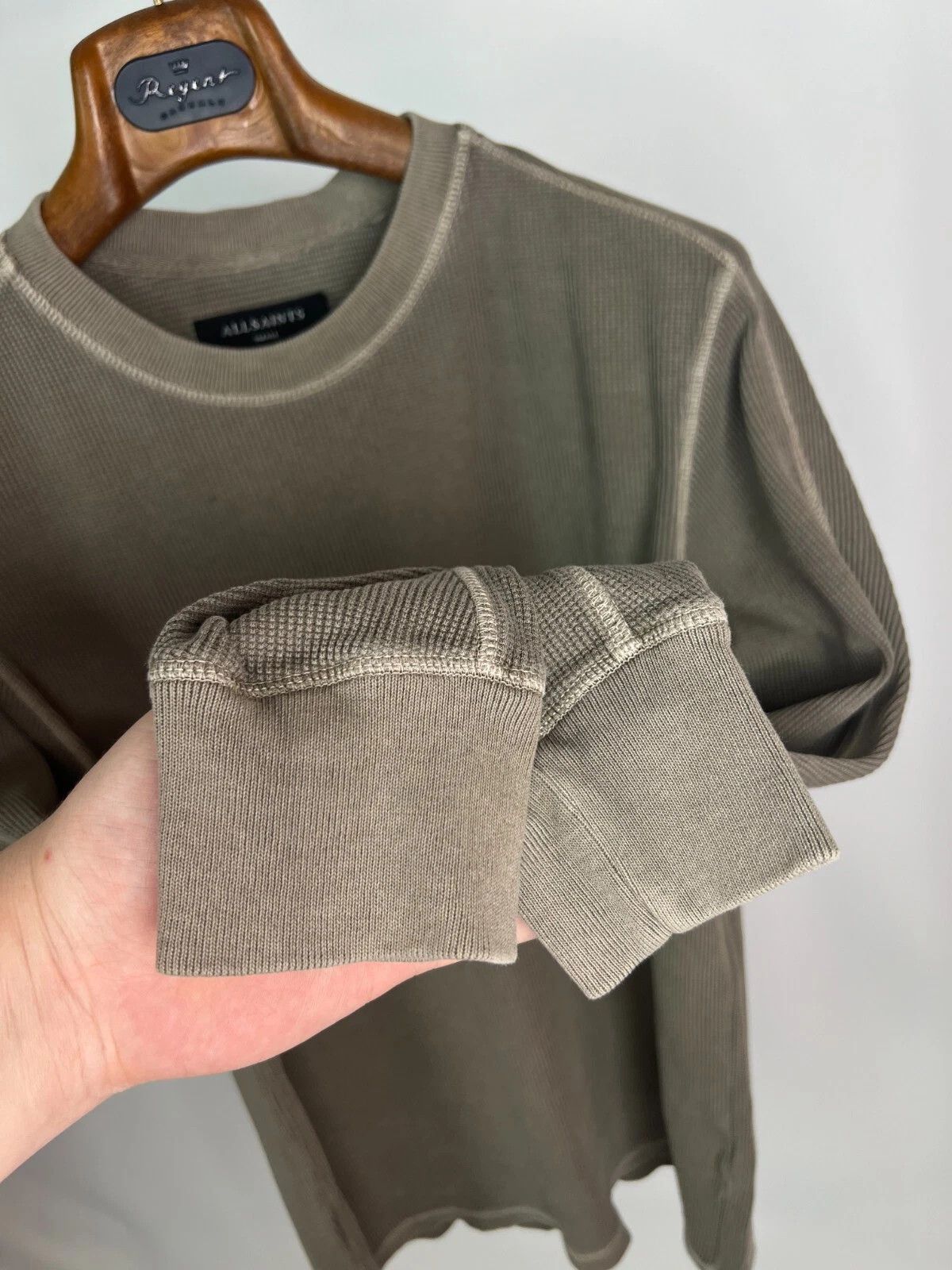 Allsaints Allsaints Maris Crew Neck Waffle Cotton Sweater Jumper Size US S / EU 44-46 / 1 - 7 Thumbnail