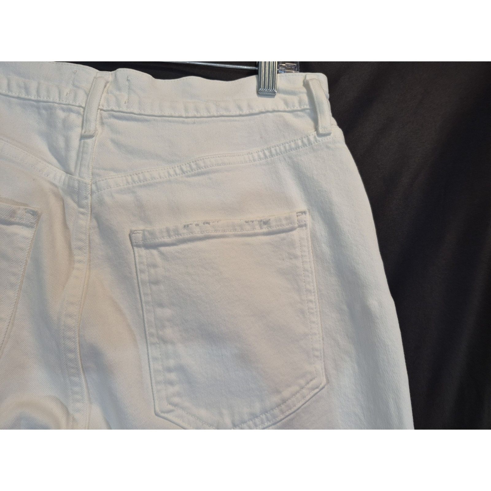 Agolde Agolde Womens Riley Crop High Rise White Jeans 28 Size 28" / US 6 / IT 42 - 6 Thumbnail