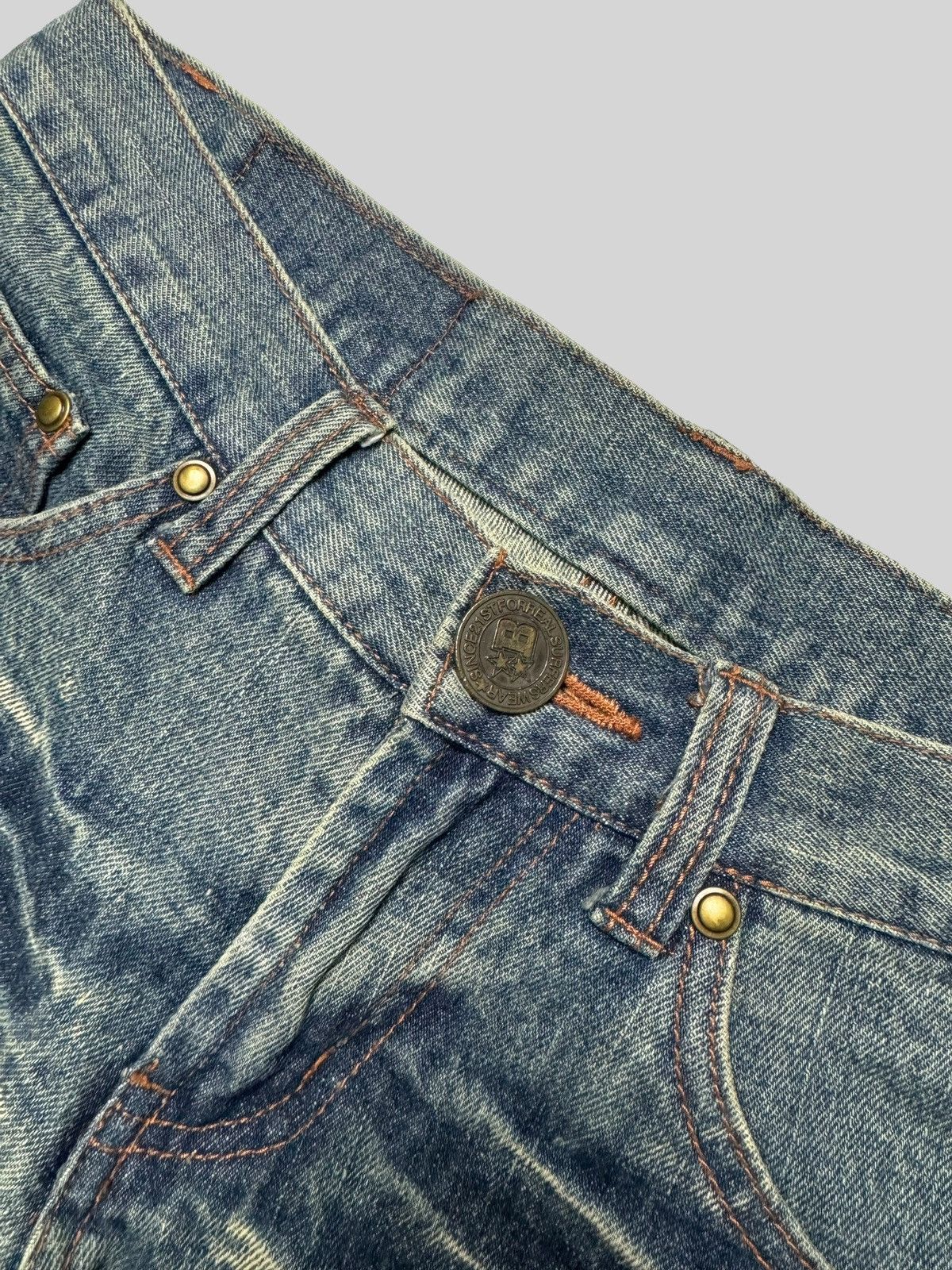 Hysteric Glamour Junya Watanabe Flared Patches Plaid Claw Mark Denim Jeans Size US 28 / EU 44 - 9 Thumbnail