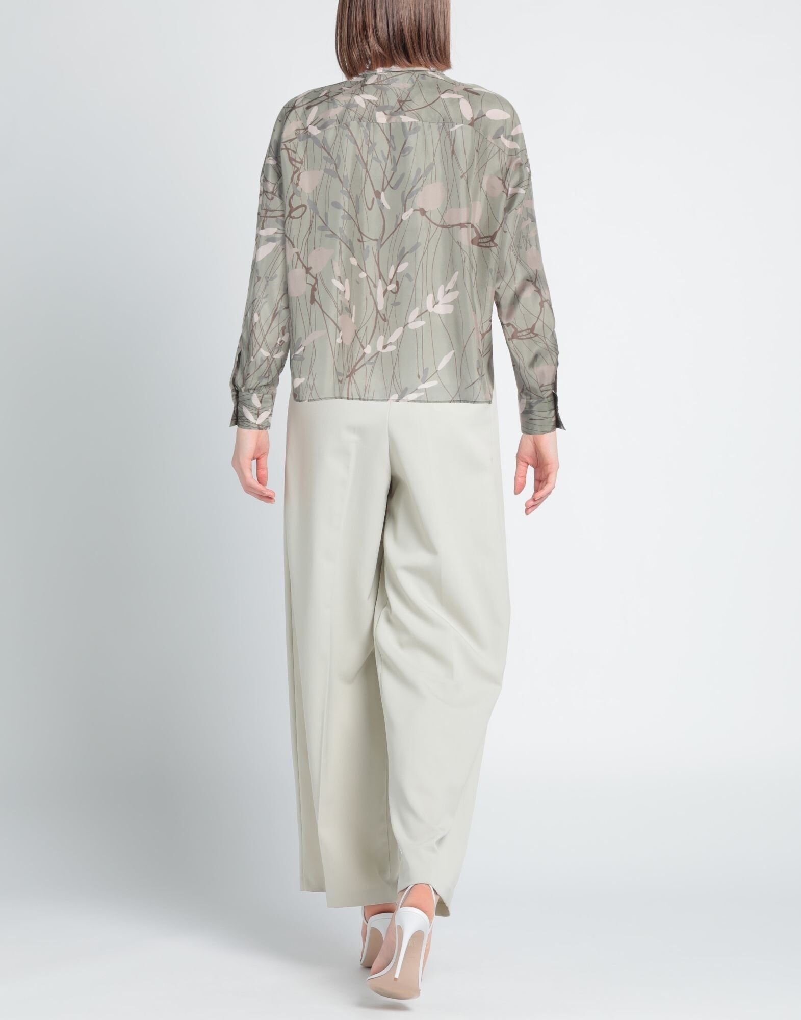 Brunello Cucinelli o1y0725 Floral-print Shirt in Sage Green Size XS / US 0-2 / IT 36-38 - 3 Thumbnail