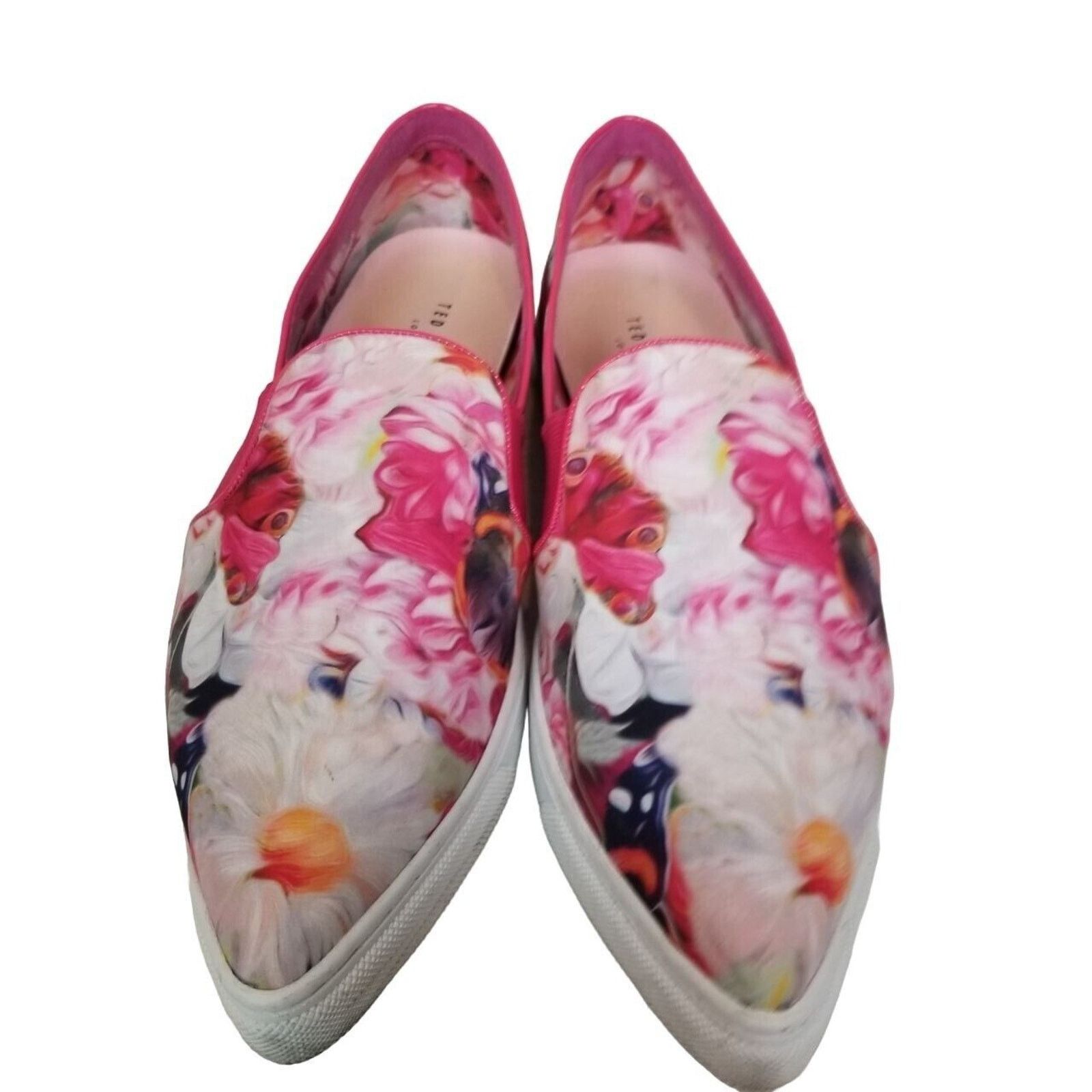 Ted Baker Ted Baker Womens Thfia Floral Slip On Sneakers Flats 39 EU Size US 8 / IT 38 - 3 Thumbnail