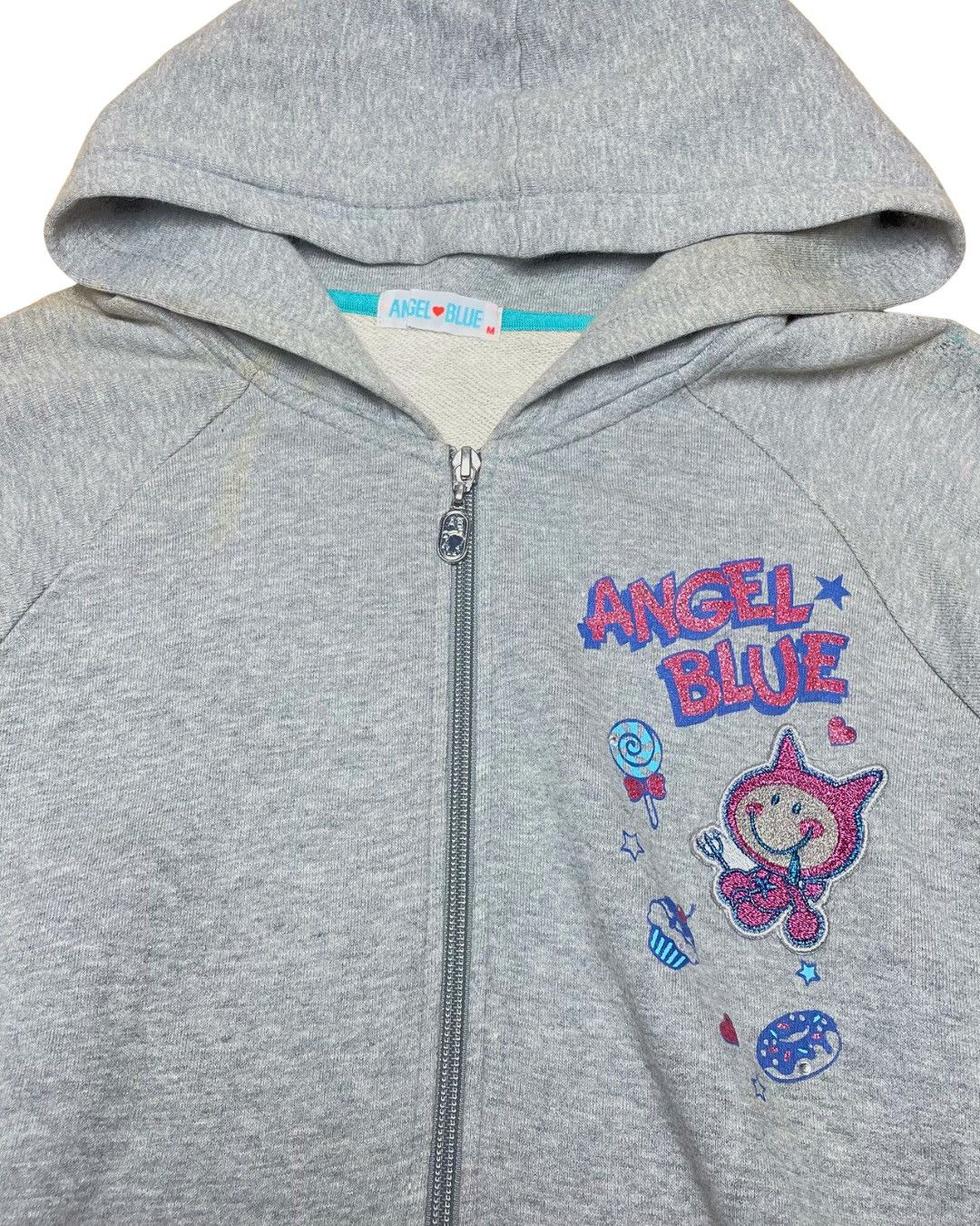 Angel Blue Angel Blue "Nakamura-kun" Graphic Grey Hoodie Size M / US 6-8 / IT 42-44 - 5 Thumbnail
