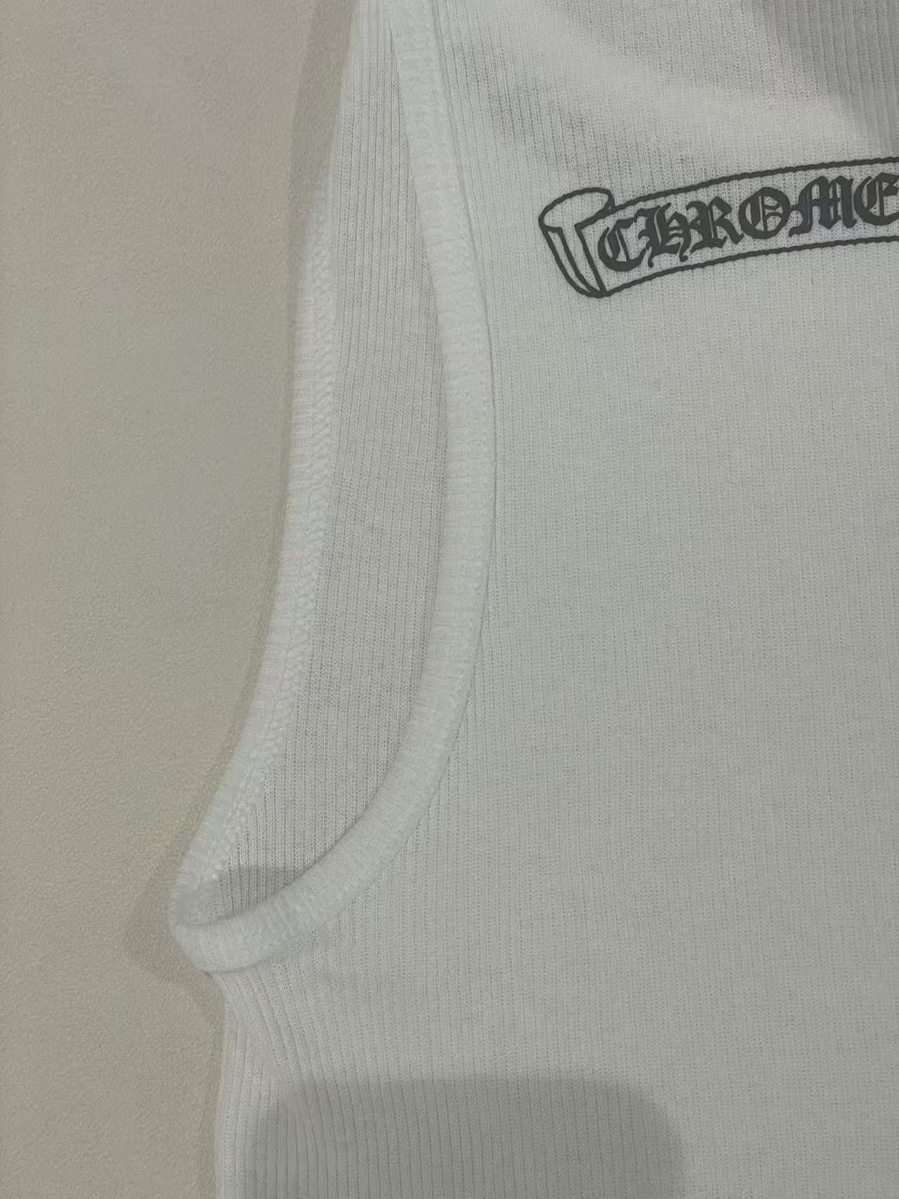 Chrome Hearts Chrome Hearts Neck Logo White Tank Top Size M / US 6-8 / IT 42-44 - 11 Thumbnail
