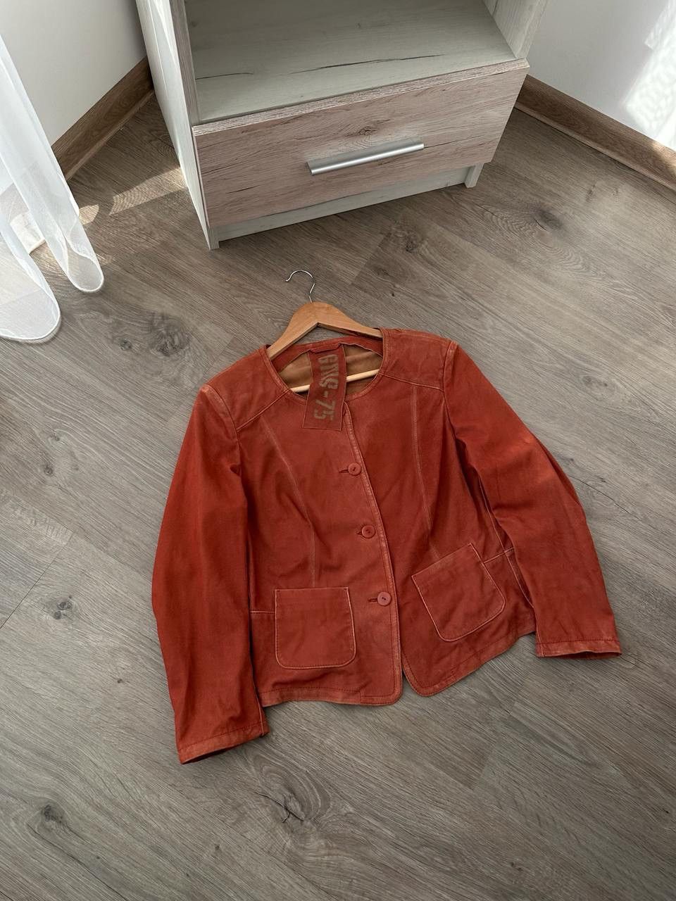 Japanese Brand × Vintage Vintage GMS-75 Red Leather W's Jacket Size S / US 4 / IT 40 - 4 Thumbnail