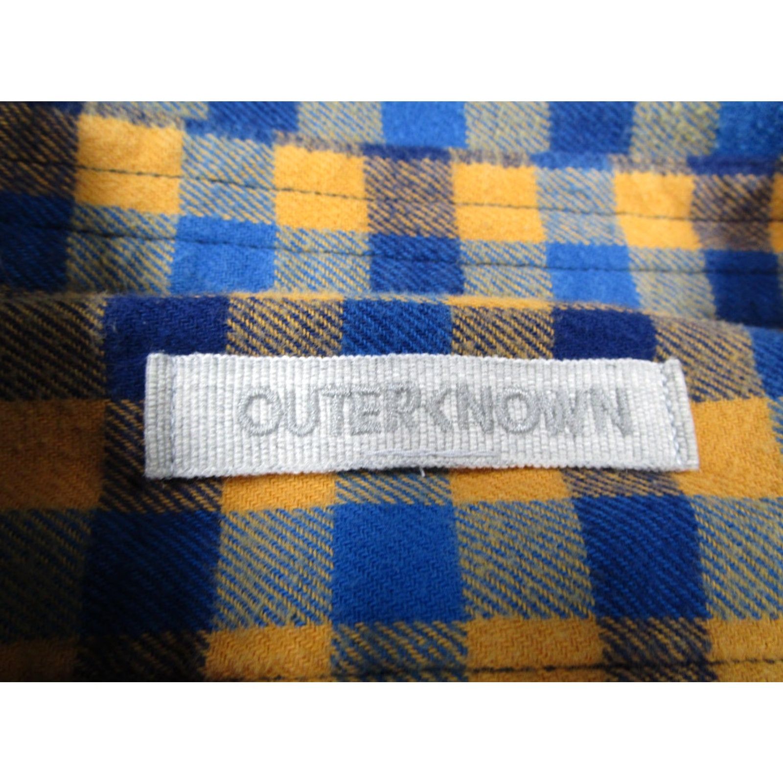 Outerknown Outerknown Shirt Mens Large Yellow Plaid Flannel Long Sleeve Button Up Organic Size US L / EU 52-54 / 3 - 3 Thumbnail