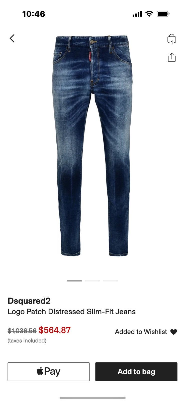 Dsquared2 DSQUARED2 Jeans 44 (30'inch) Size US 30 / EU 46 - 2 Thumbnail