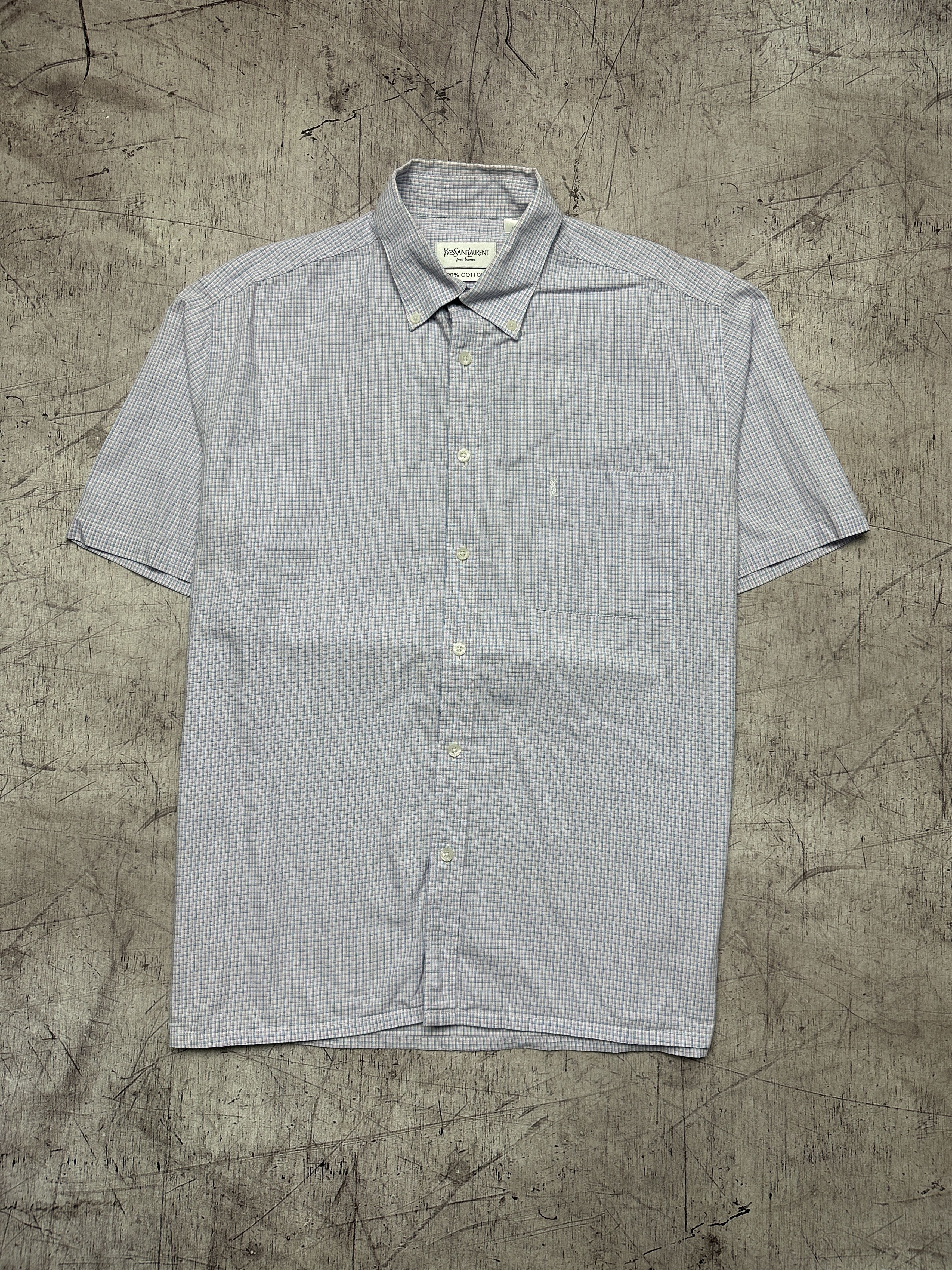 Yves Saint Laurent Yves Saint Laurent YSL Mens Short Sleeve Shirt Size US L / EU 52-54 / 3 - 1 Thumbnail