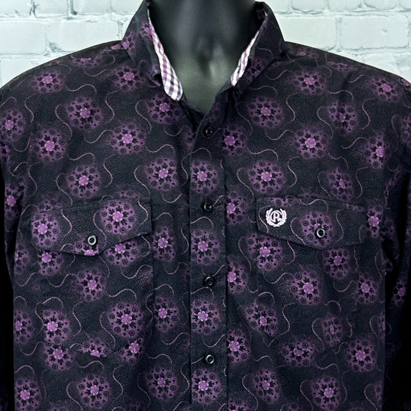 Panhandle Slim Panhandle Select Button Front Shirt Flip Cuffs Black L Size US L / EU 52-54 / 3 - 3 Thumbnail
