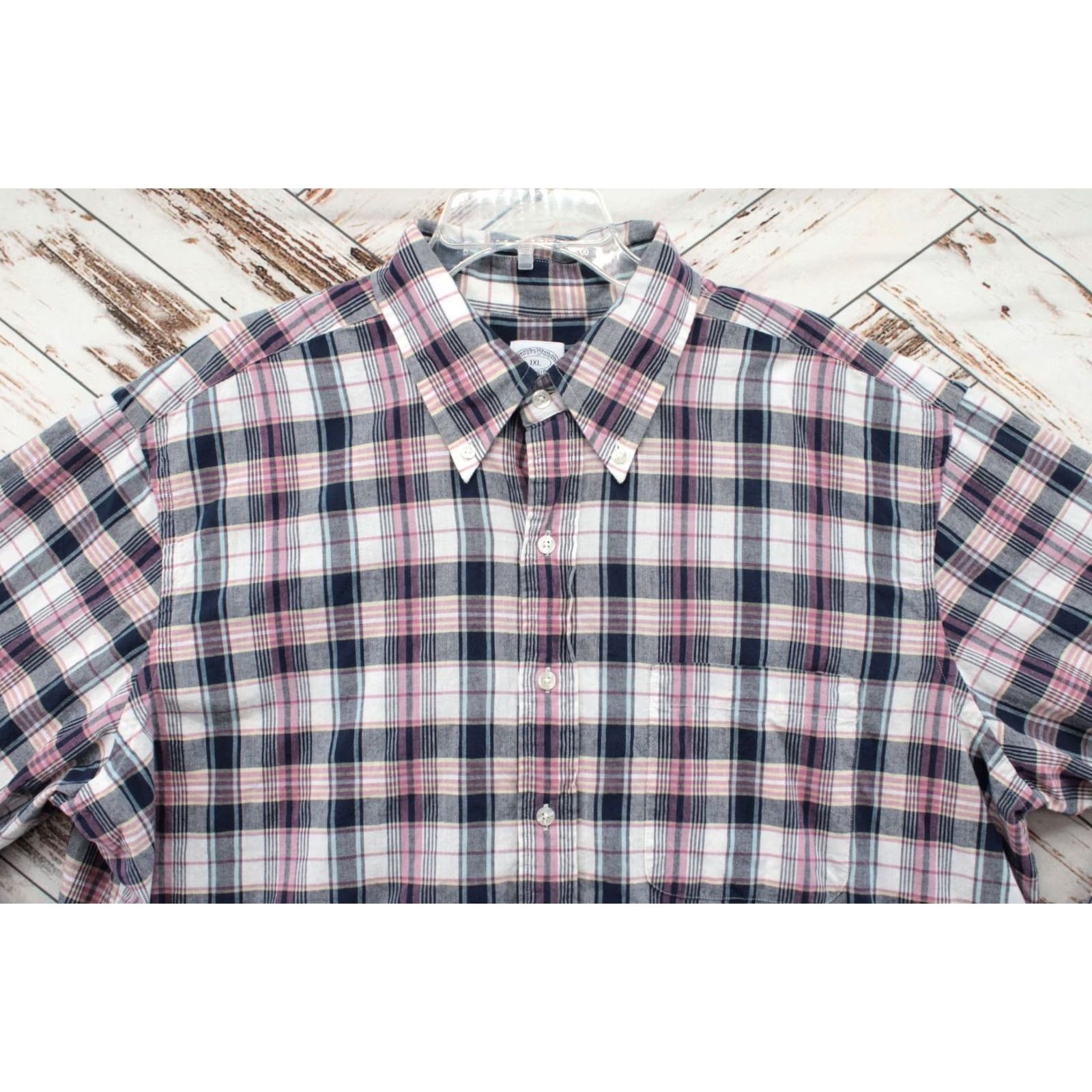 Brooks Brothers Brooks Brothers Regent 1818 Shirt Mens 1X Multicolor Plaid Long Sleeve Preppy Size US XL / EU 56 / 4 - 2 Thumbnail
