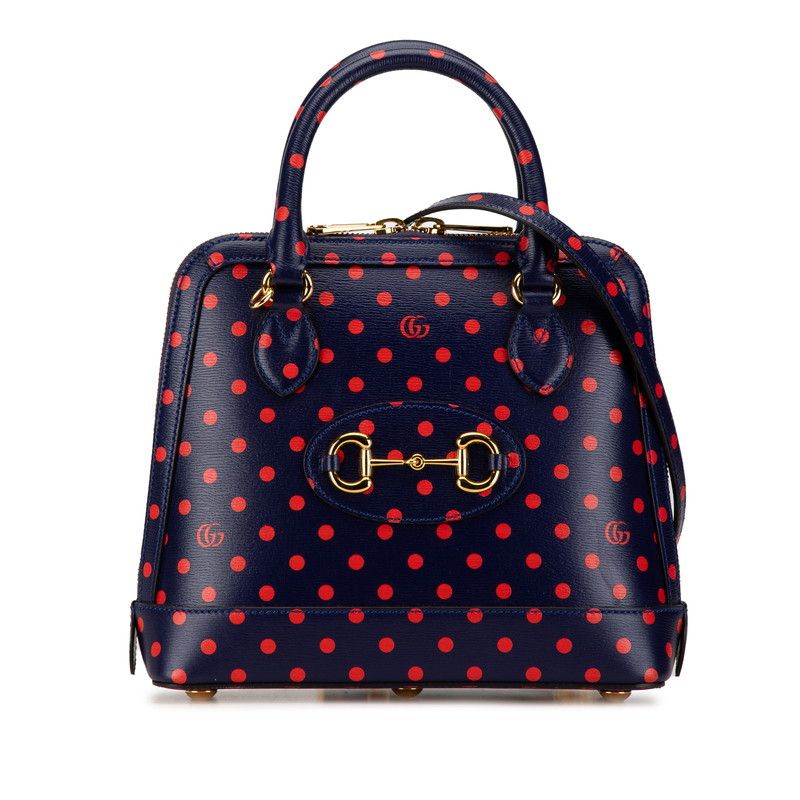Gucci Gucci Gucci Leather Horsebit 1955 Polka Dot Small Handbag 621220 Leather Handbag 621220 in Great Condition Size ONE SIZE - 1 Thumbnail