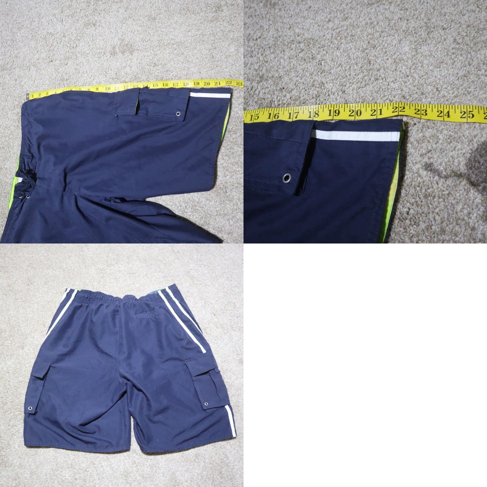 Camel RED CAMEL Solid Blue Swim Trunks Shorts Cargo Pants Men's L Large Size US 33 - 8 Thumbnail