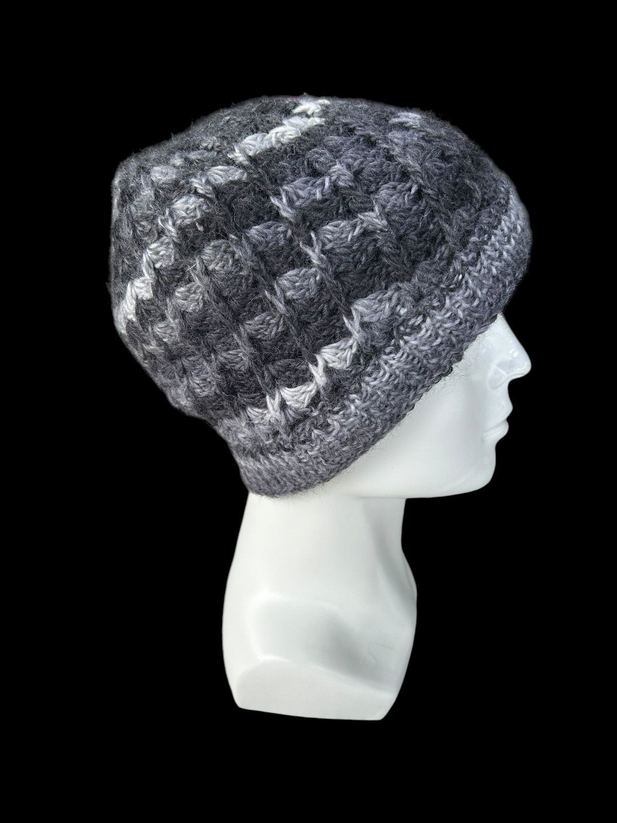 Japanese Brand × Kapital × Vintage Crochet Knitted Reversible Handmade Beanie Hats Rare☠️☠️ Size ONE SIZE - 6 Thumbnail