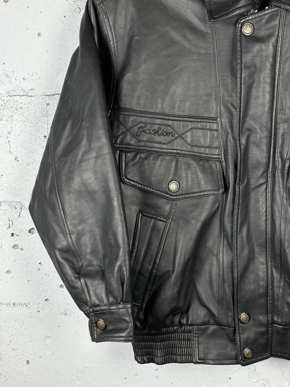 Vintage Vintage Trucker 90s Avantgarde Jacket Eco leather Size US M / EU 48-50 / 2 - 5 Thumbnail