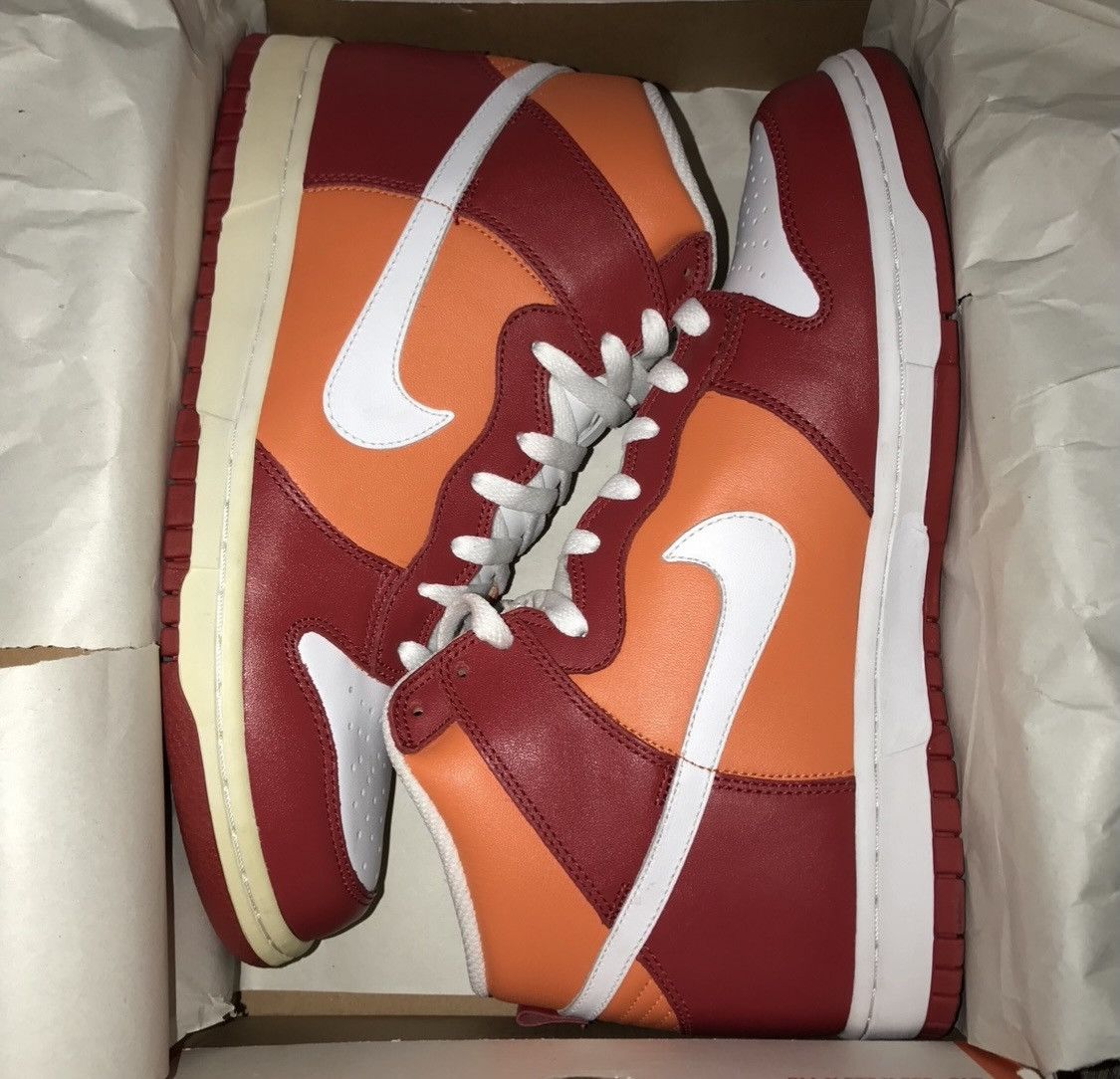 Nike Nike Dunk High Varsity Red Orange Blaze 2007 men’s size 10.5 Size US 10.5 / EU 43-44 - 2 Thumbnail