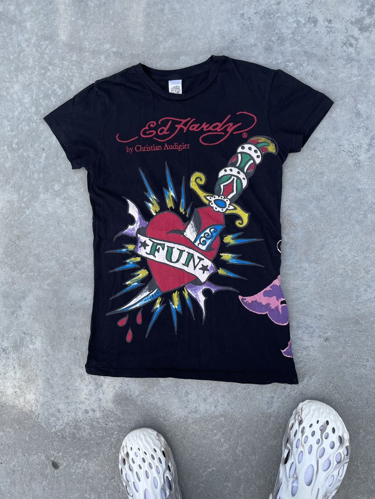 Ed Hardy ED HARDY BY CHRISTIAN AUDIGIER Y2K AVANT GARDE T-SHIRT Size S / US 4 / IT 40 - 2 Thumbnail