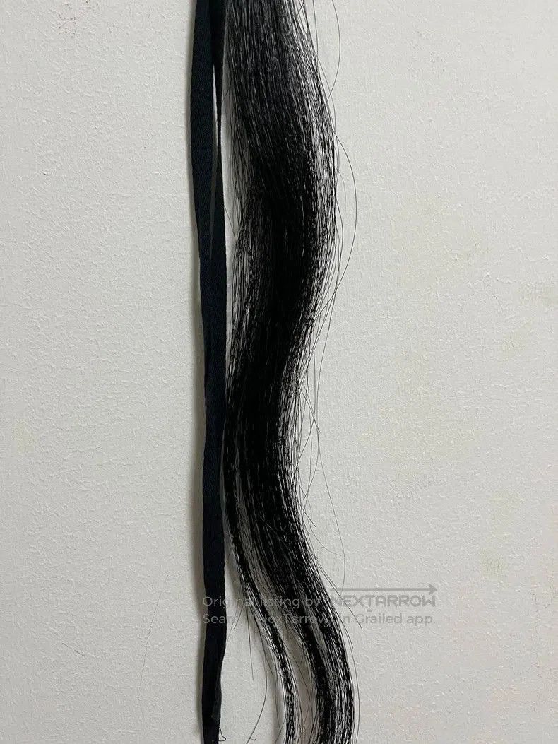 Ann Demeulemeester Black Hair Accessory Belt or Tie. Size ONE SIZE - 5 Thumbnail