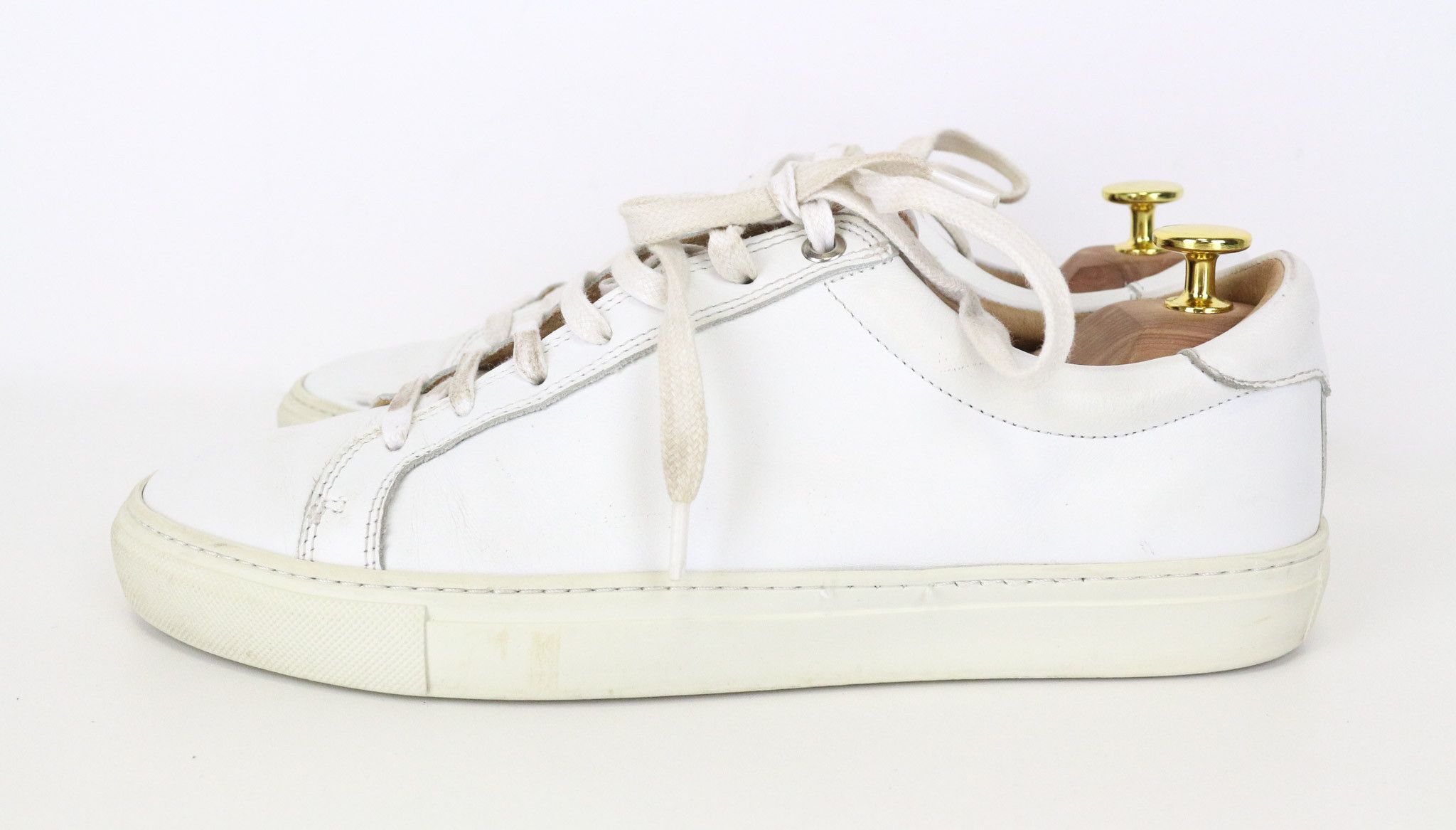 Suitsupply EU41 White Leather Low-Top Sneakers 74684 Size US 8 / EU 41 - 5 Thumbnail