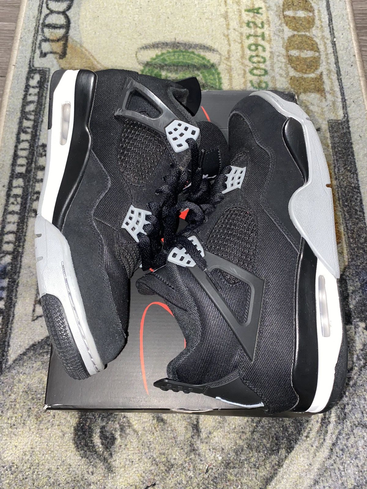 image of Jordan Nike Jordan 4 Retro Se Black Canvas Shoes, Men's (Size 11)