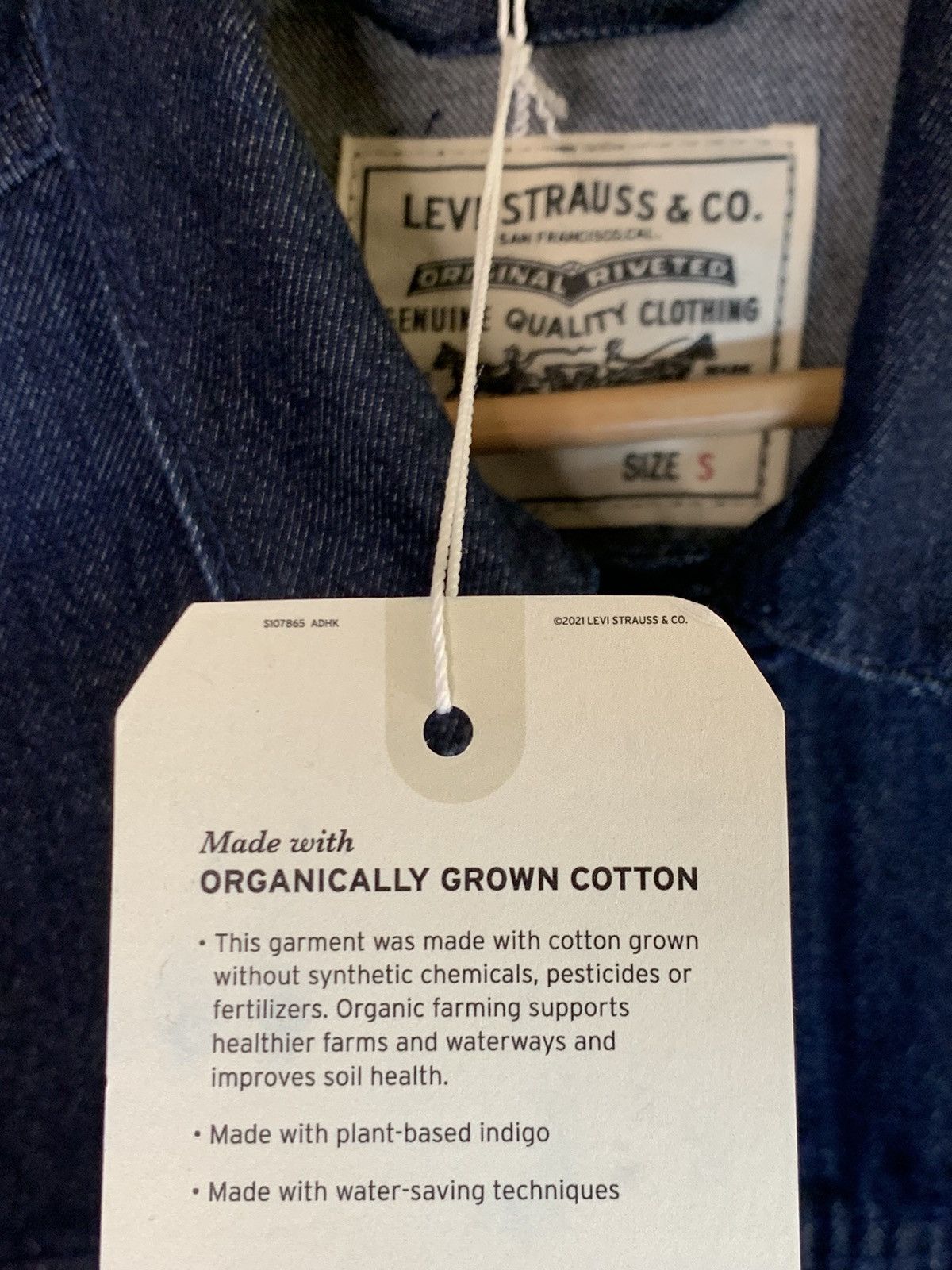 Designer × Levi's × Levi's Vintage Clothing RARE New Levi’s Big E WellThread Organic Cotton Denim Jacket Size S / US 4 / IT 40 - 10 Thumbnail
