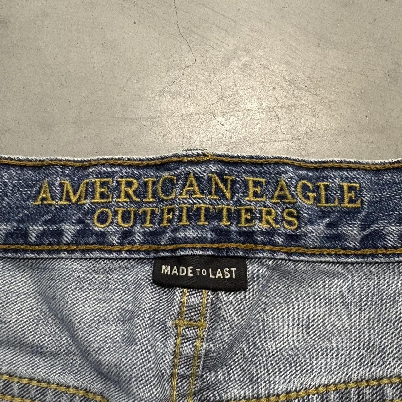 Vintage Crazy Vintage Y2K/2000s Baggy American Eagle Streetwear Workwear Style Medium Blue Wash Denim Jeans! Size US 34 / EU 50 - 6 Thumbnail