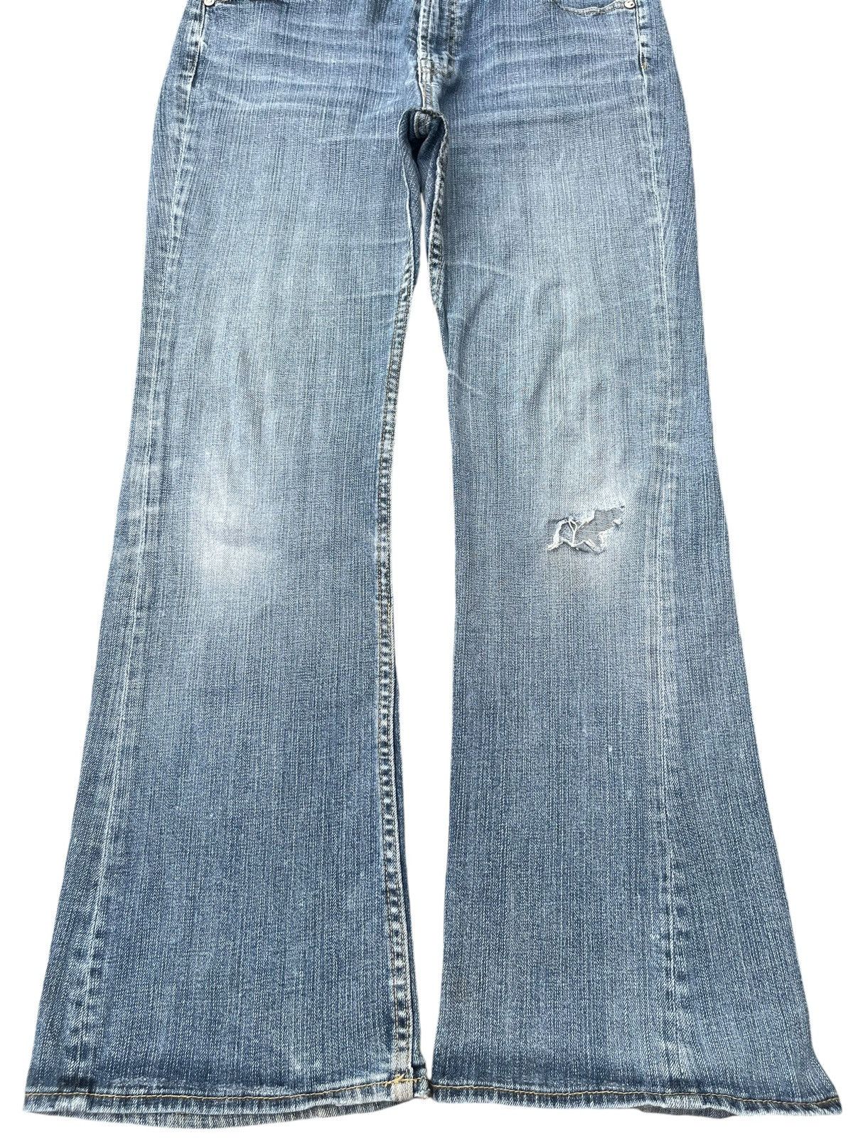 Beauty Beast × Hysteric Glamour × Japanese Brand Vintage Japanese Brand Blue Washed Distressed Flare Jeans Size US 30 / EU 46 - 5 Thumbnail
