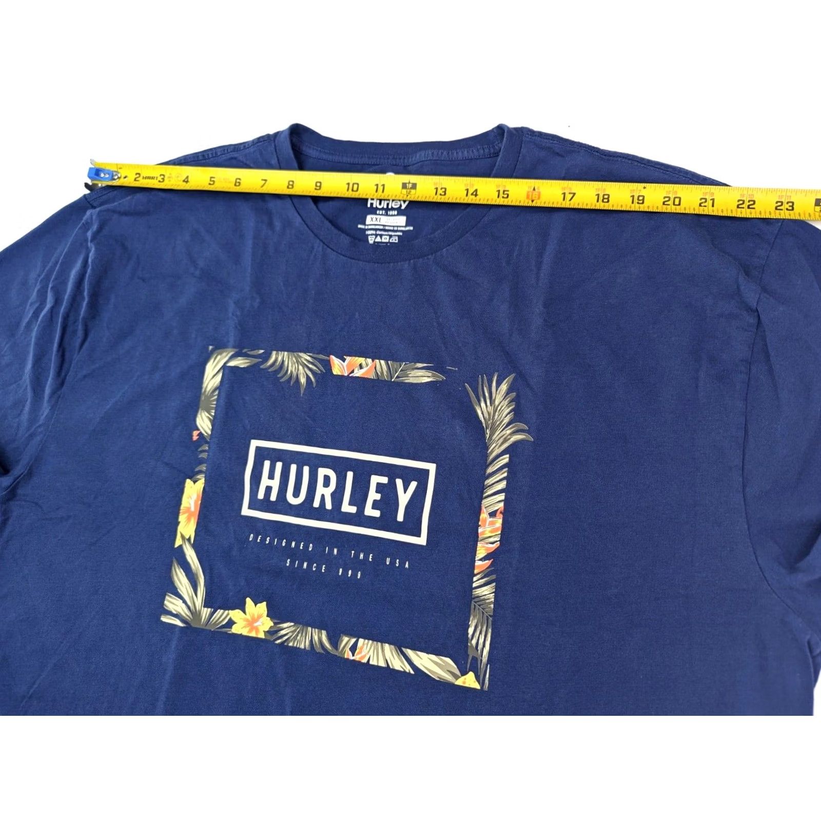 Hurley Hurley Tropical Graphic Short Sleeve Shirt Men XXL Blue Crew Neck Hawaiian Shirt Short Sleeve Logo Vintage No Size US XXL / EU 58 / 5 - 6 Thumbnail