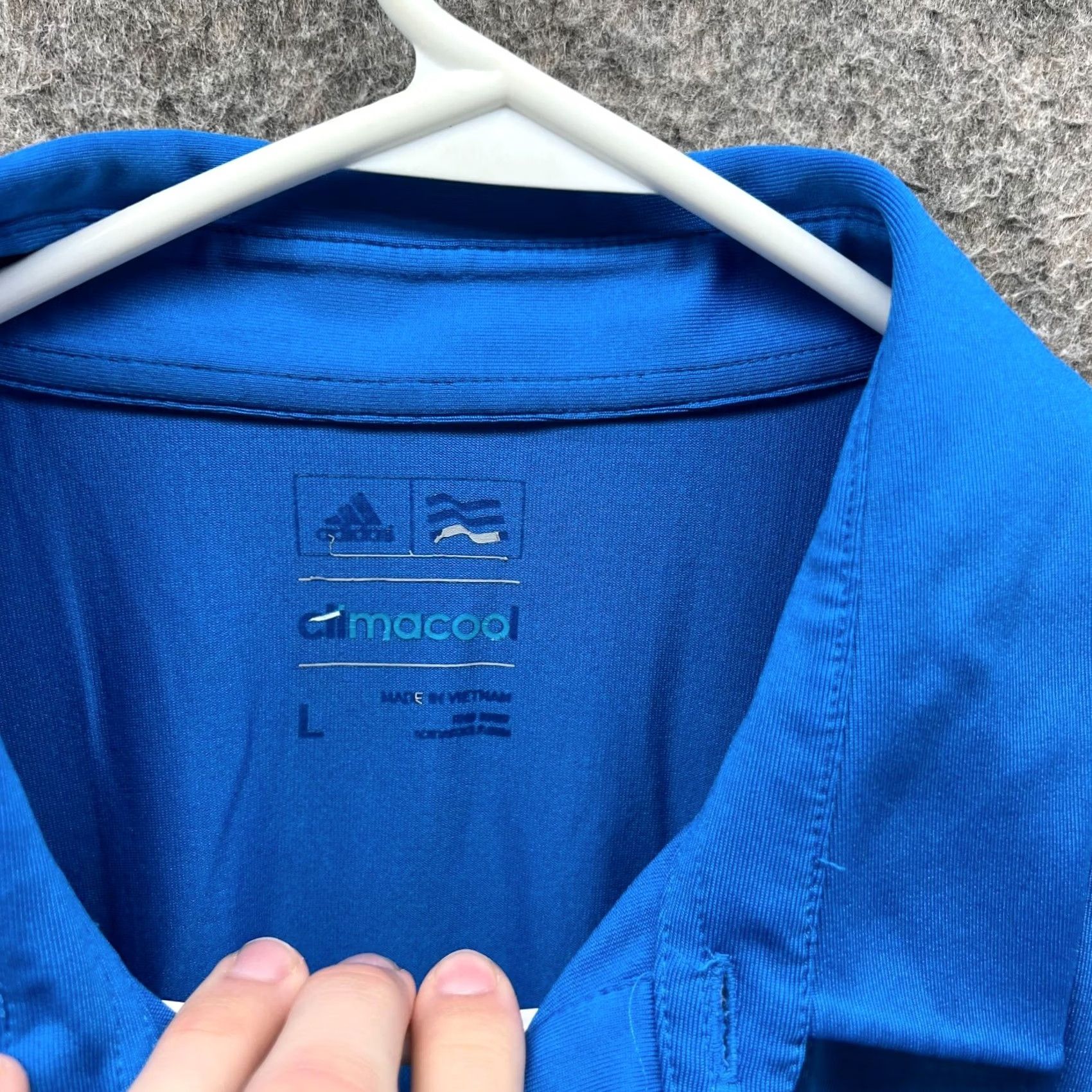 Adidas VINTAGE Adidas Polo Shirt Mens Large Royal Blue Climacool Golf Golfer Athletic Trefoil Shirt Mens Large Blue Adidas Golf Preppy 90s Size US L / EU 52-54 / 3 - 7 Thumbnail
