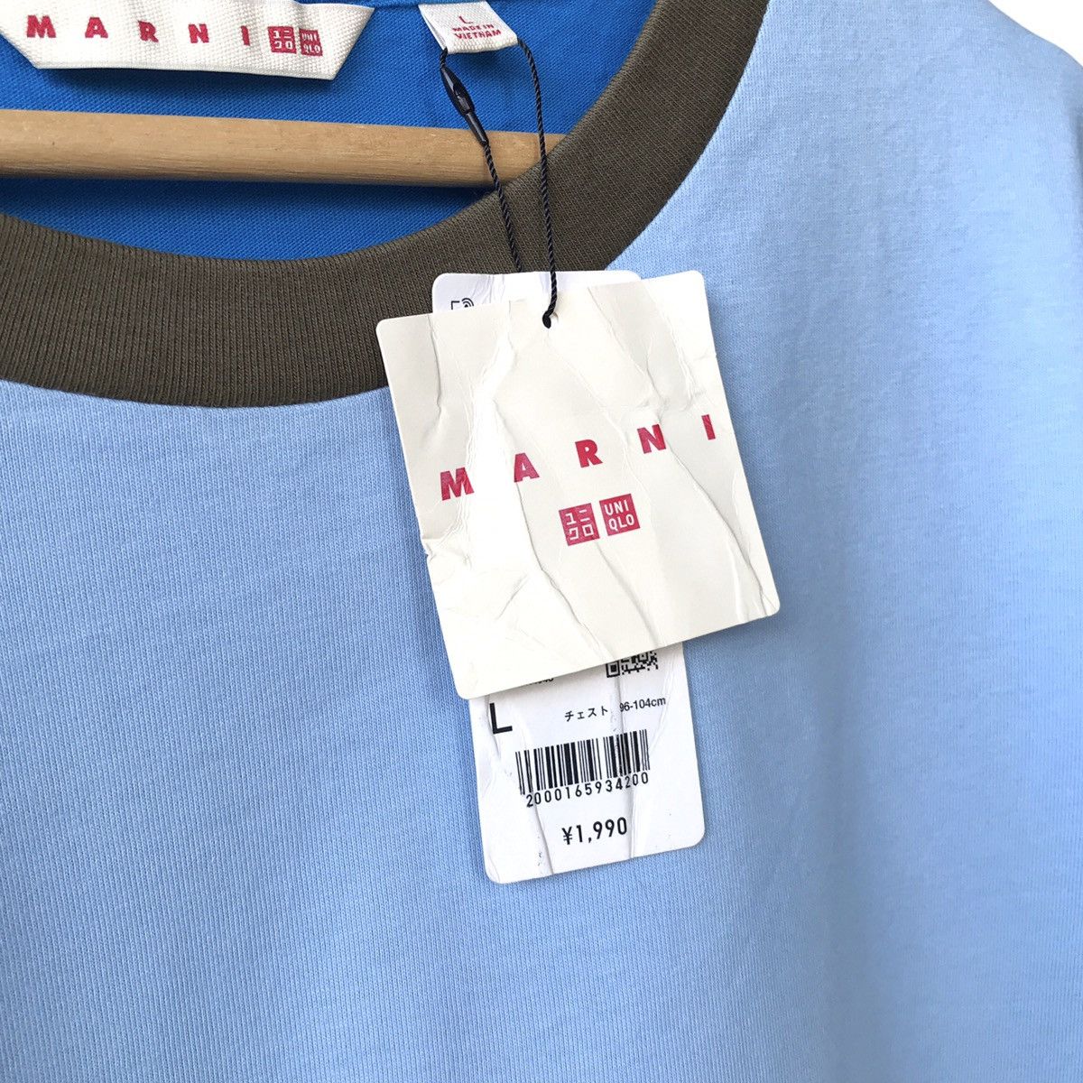 Designer × Marni × Uniqlo BNWT Uniqlo X Marni Italy Blue Boxy Oversize Tee Size US L / EU 52-54 / 3 - 5 Thumbnail