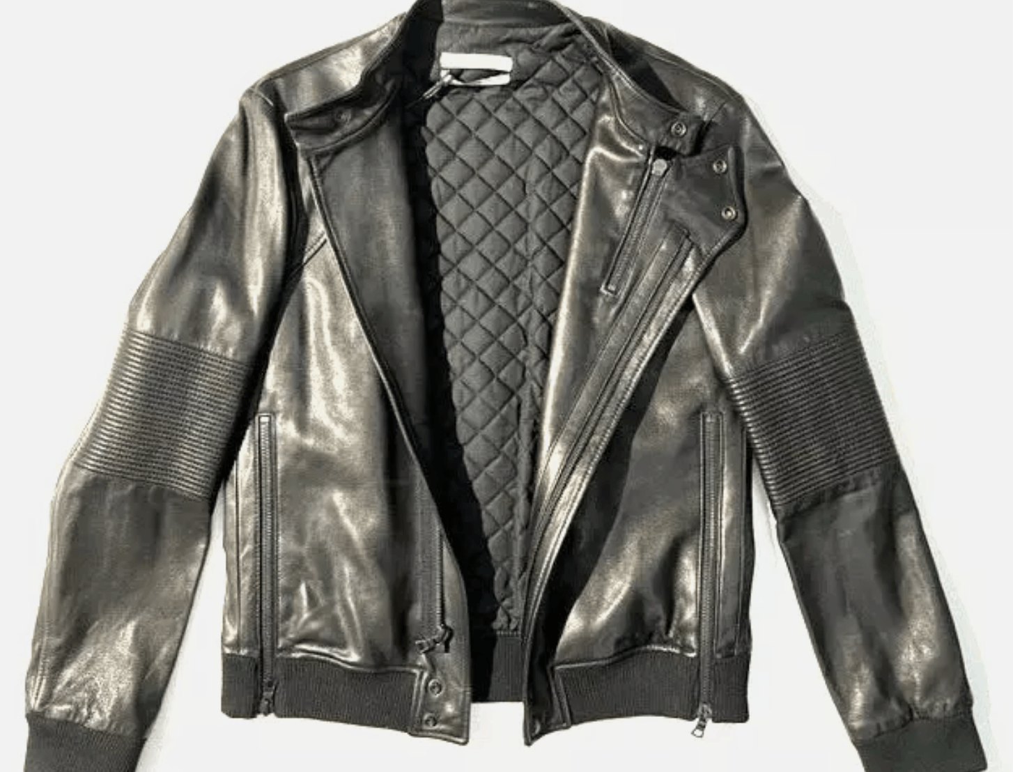 Public School PUBLIC SCHOOL Lambskin Leather Motorcycle Biker Racer Jacket Size US M / EU 48-50 / 2 - 3 Thumbnail