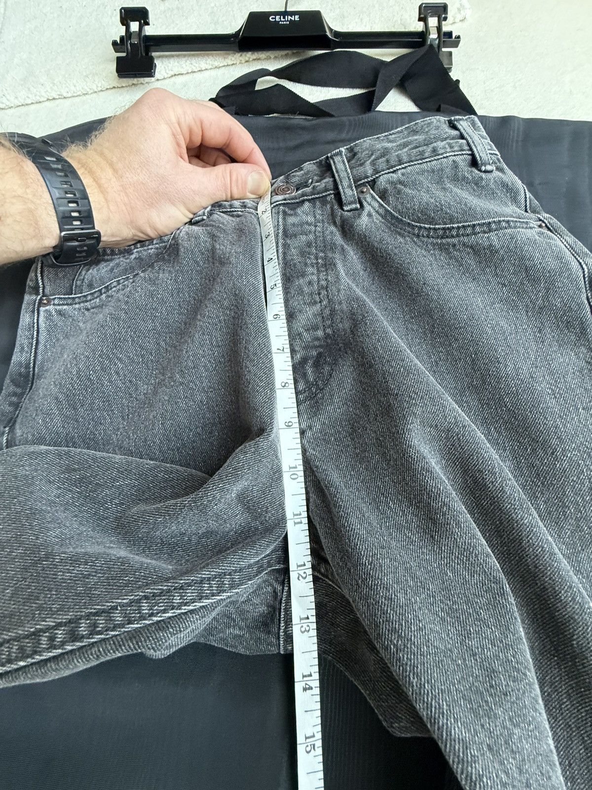 Celine $1.3k FW24 Celine Wesley grey jeans straight loose leg Hedi Size US 29 - 8 Thumbnail