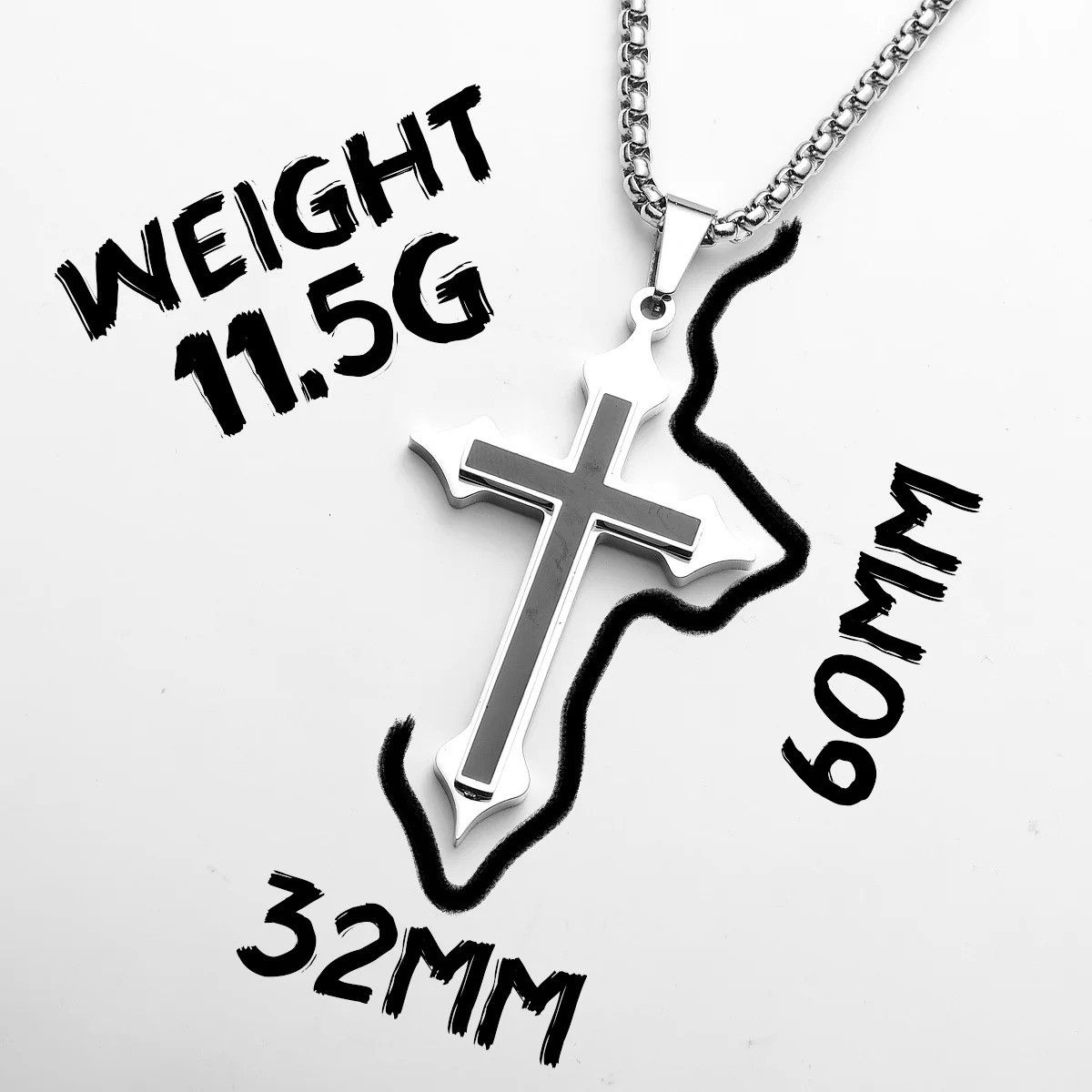 Other Double Layer Cross Pendant Accessories Necklace Gifts Size ONE SIZE - 6 Thumbnail