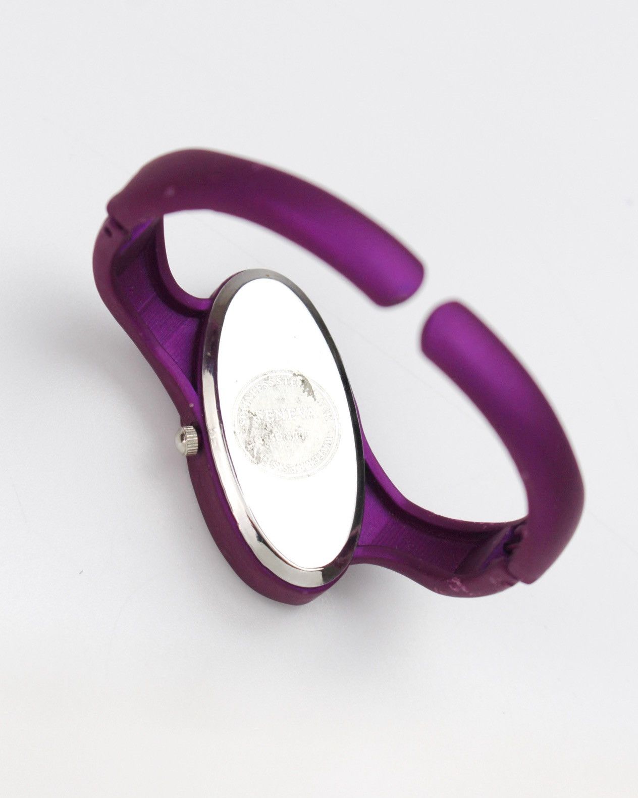 Hysteric Glamour 2000S PURPLE GENEVA OVAL CUFF WATCH – ROMAN NUMERAL QUARTZ Size ONE SIZE - 4 Thumbnail