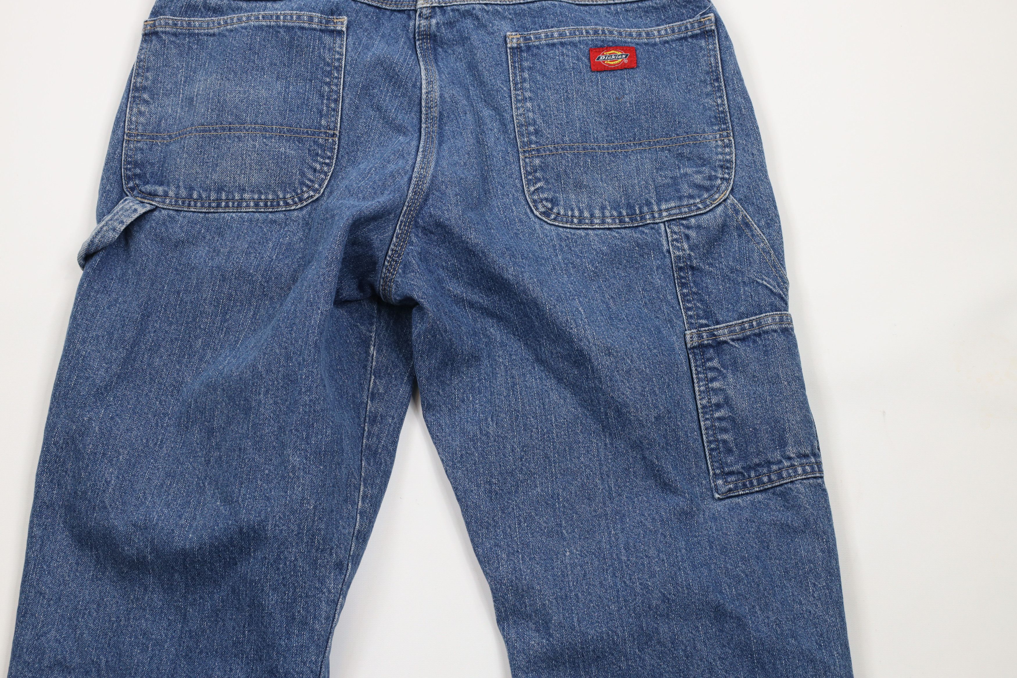 Dickies × Vintage Vintage Dickies Spell Out Wide Leg Dungaree Denim Jeans Size US 36 / EU 52 - 10 Thumbnail