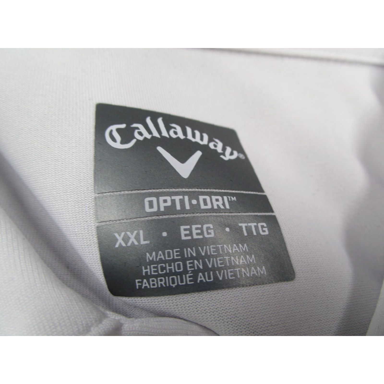Callaway Callaway Polo Mens 2XL White Opti Dri Performance Golf Shirt Size US XXL / EU 58 / 5 - 3 Thumbnail