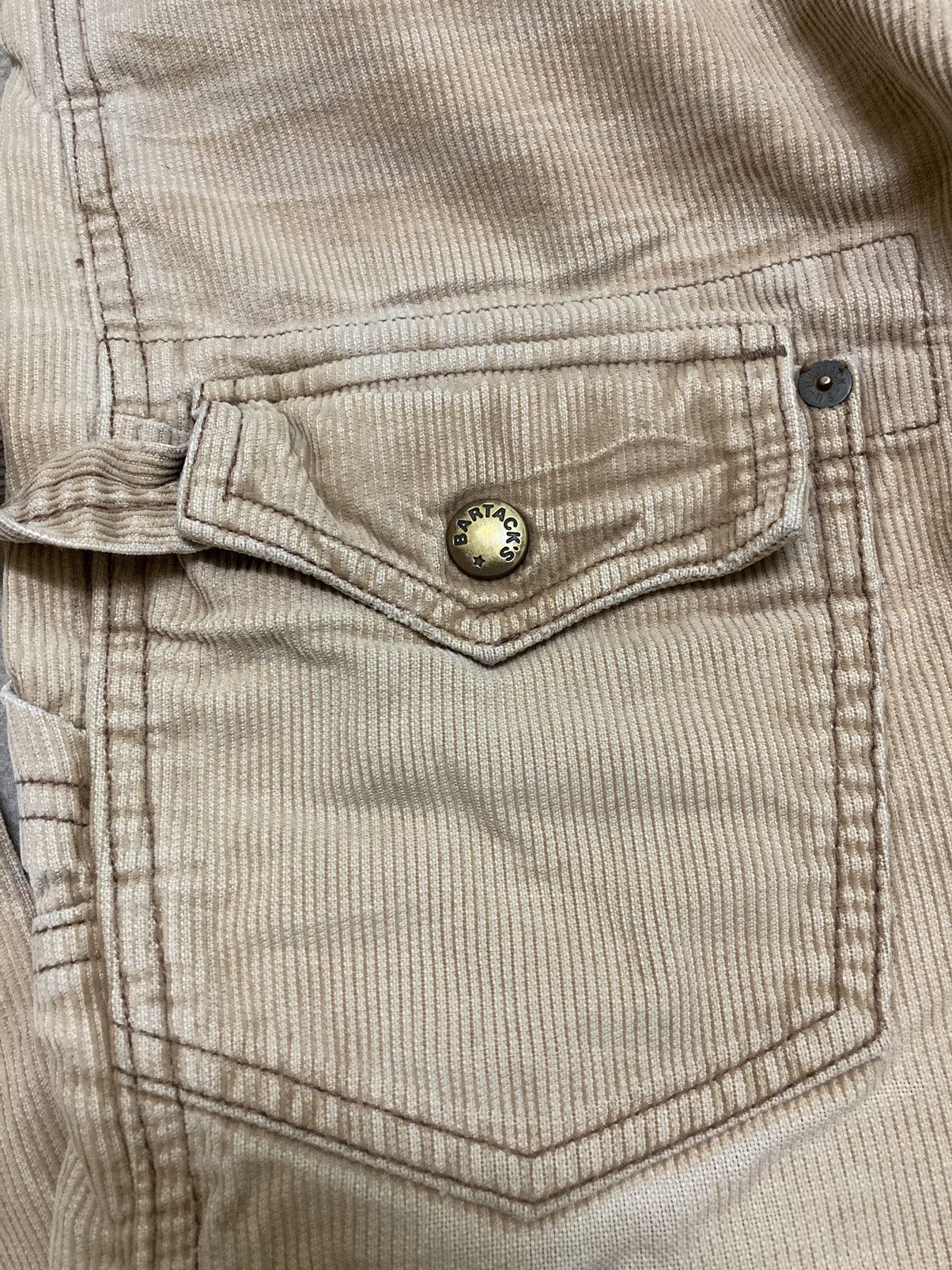 Japanese Brand Distressed Bartack Corduroy Bush Pants Size US 30 / EU 46 - 15 Thumbnail