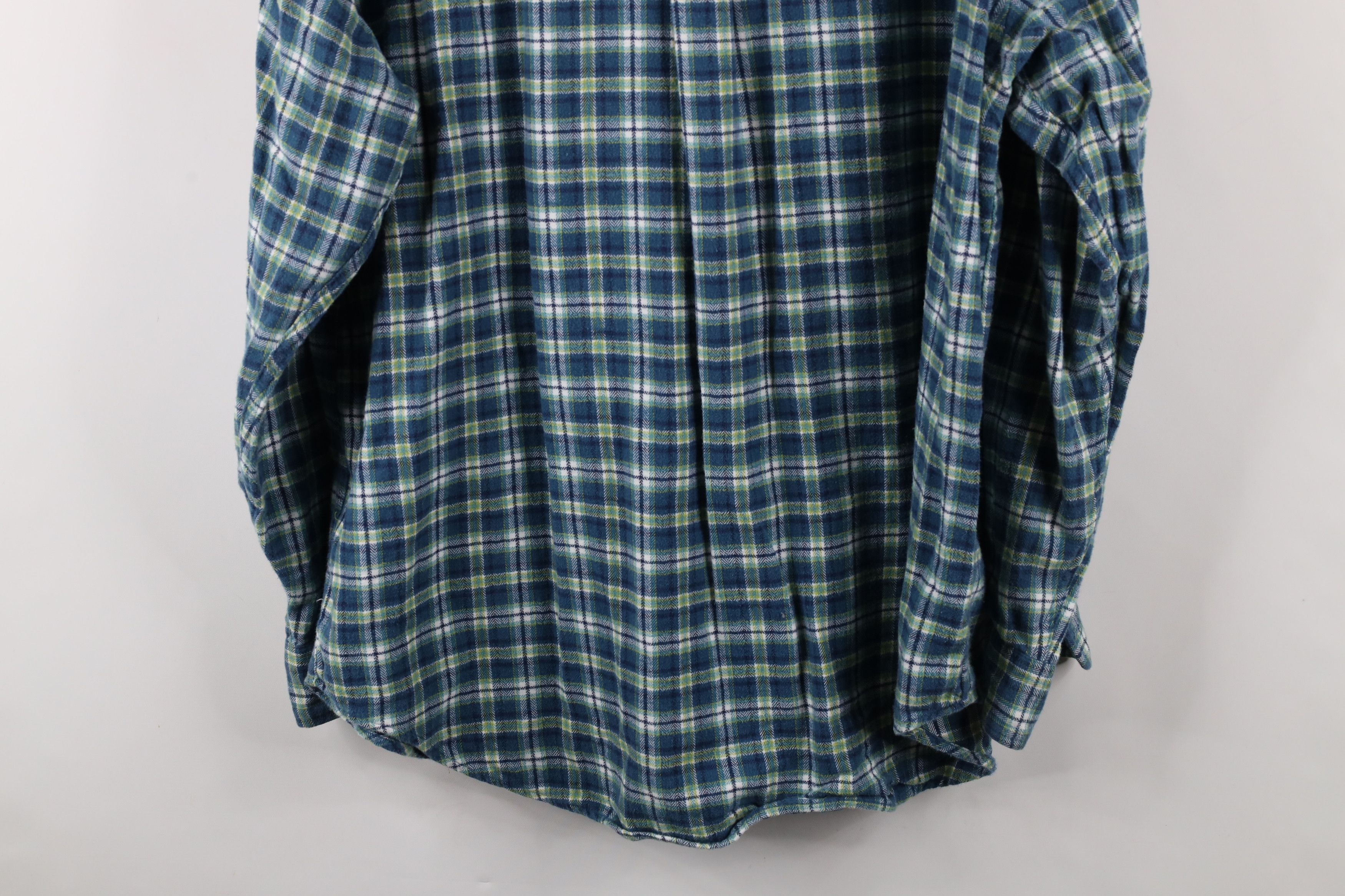 Gap × Vintage Vintage 90s Gap Collared Button Down Shirt Blue Plaid Size US XL / EU 56 / 4 - 10 Thumbnail