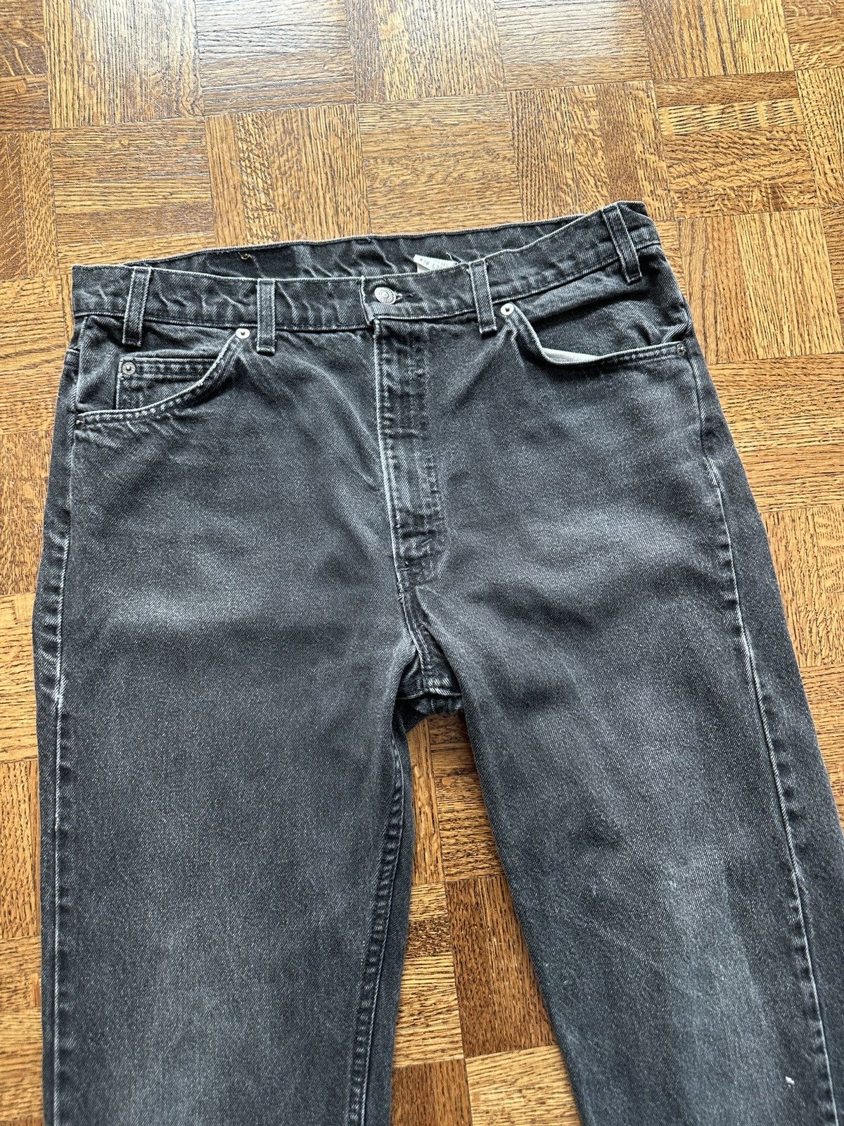 Levi's Vintage 90s Levi's Orange Tab Faded Black Denim Jeans Size US 36 / EU 52 - 7 Thumbnail