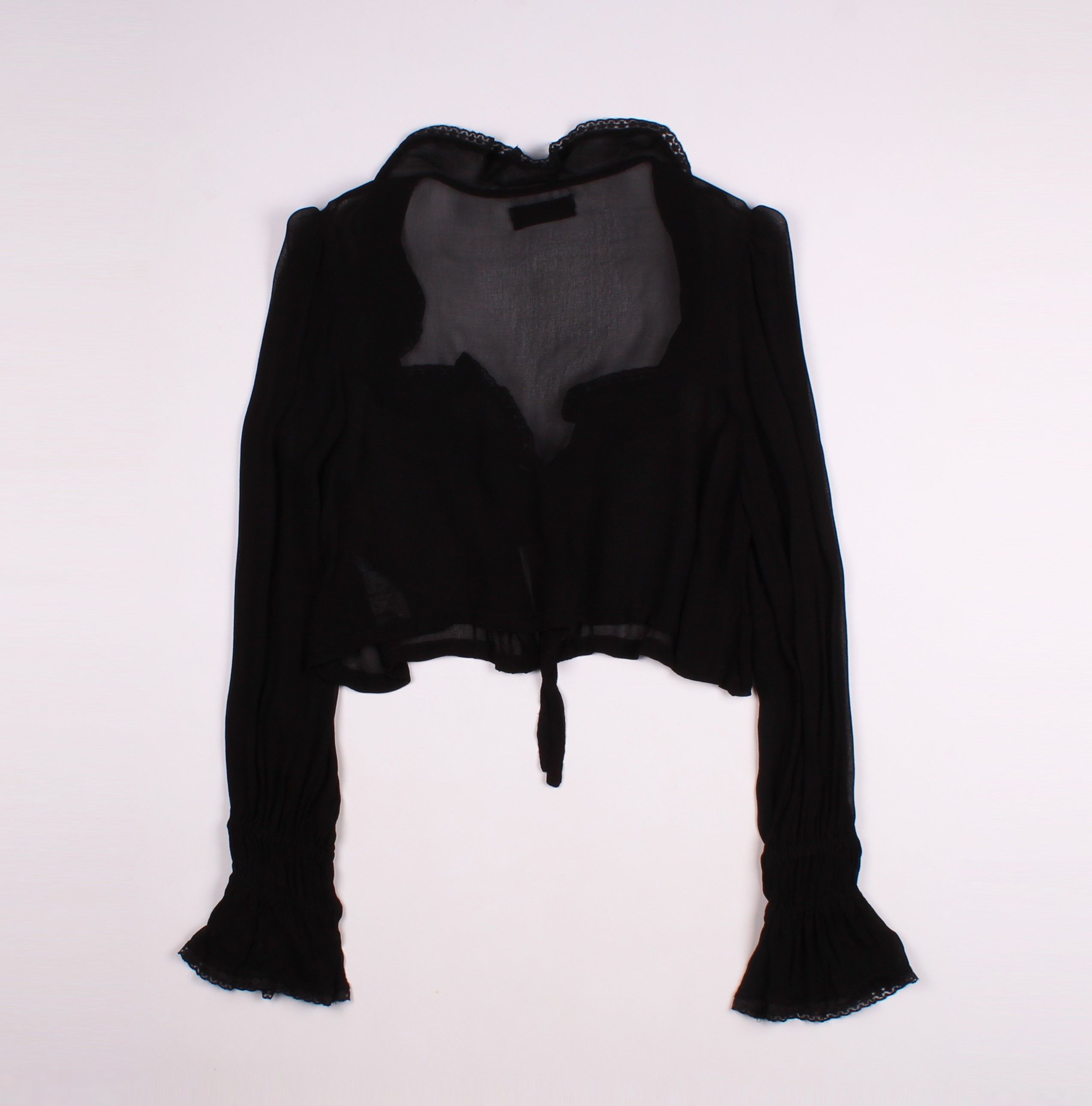 Urban Outfitters Urban Outfitters Mesh Cropped Cottage Blouse Shirt Size M / US 6-8 / IT 42-44 - 10 Thumbnail