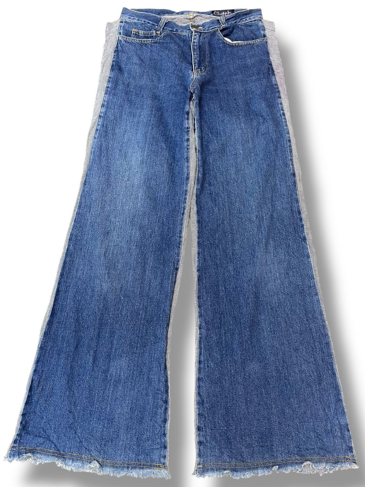 Japanese Brand Vintage Clutch Exclusive Flare Hybrid Denim Size US 28 / EU 44 - 1 Thumbnail