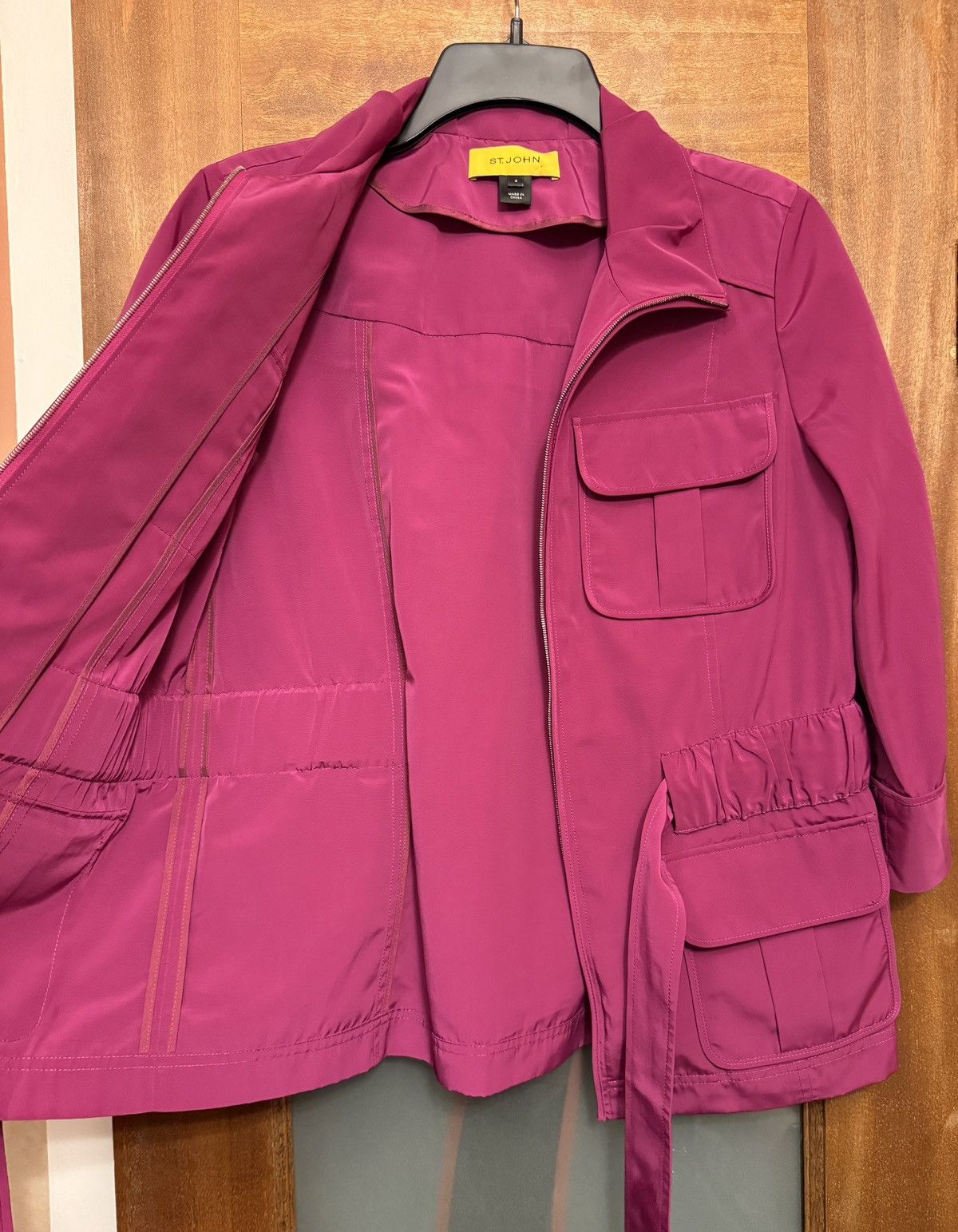 St. John St. John Women’s Vtg Raspberry Safari Utility Belted Jacket Size S / US 4 / IT 40 - 7 Thumbnail