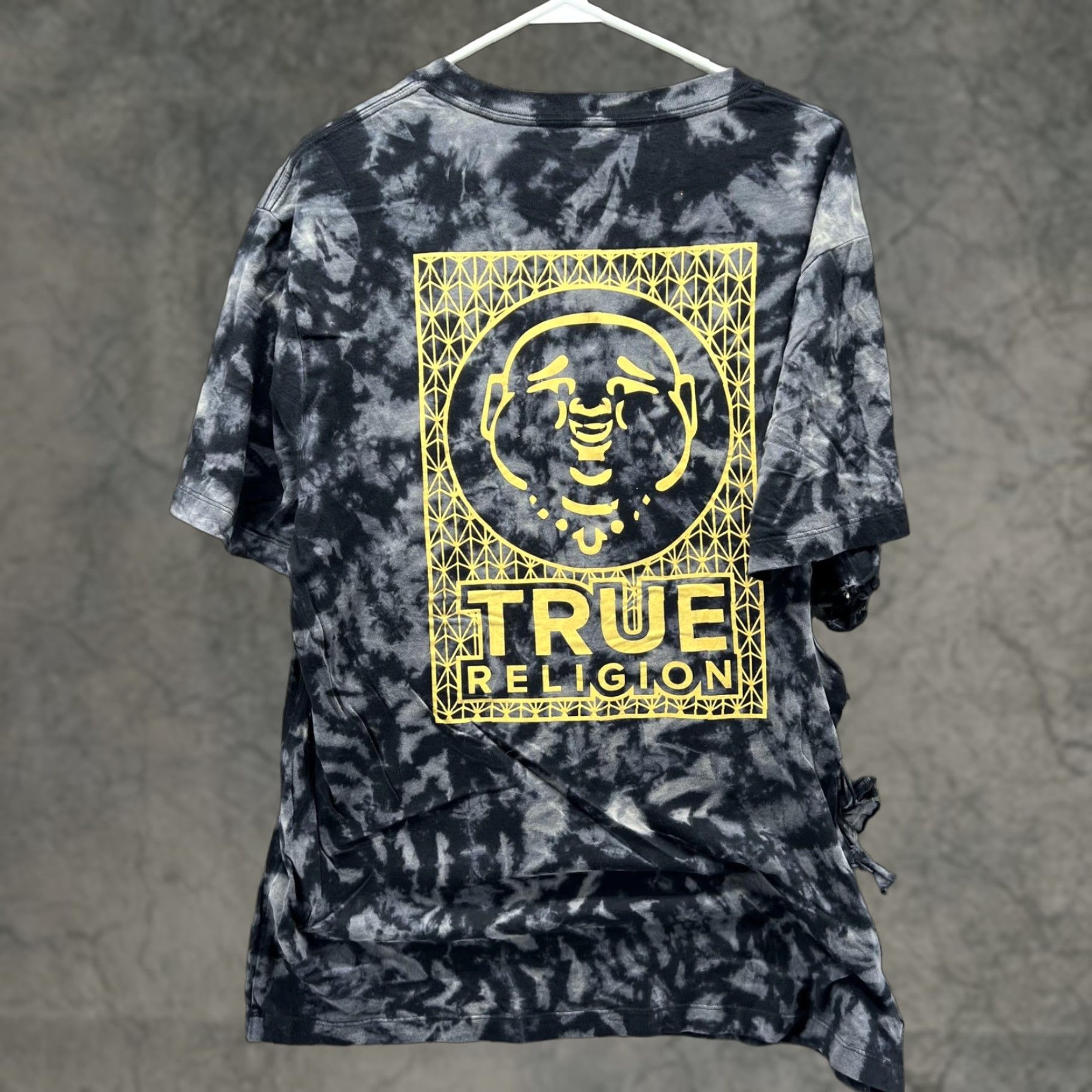 True Religion VINTAGE True Religion Shirt Women 2XL Black Tie-Dye Buddha Graphic Distressed Short Sleeve Crew Neck T-Shirt Womens Size XXL / US 16-18 / IT 52-54 - 1 Thumbnail