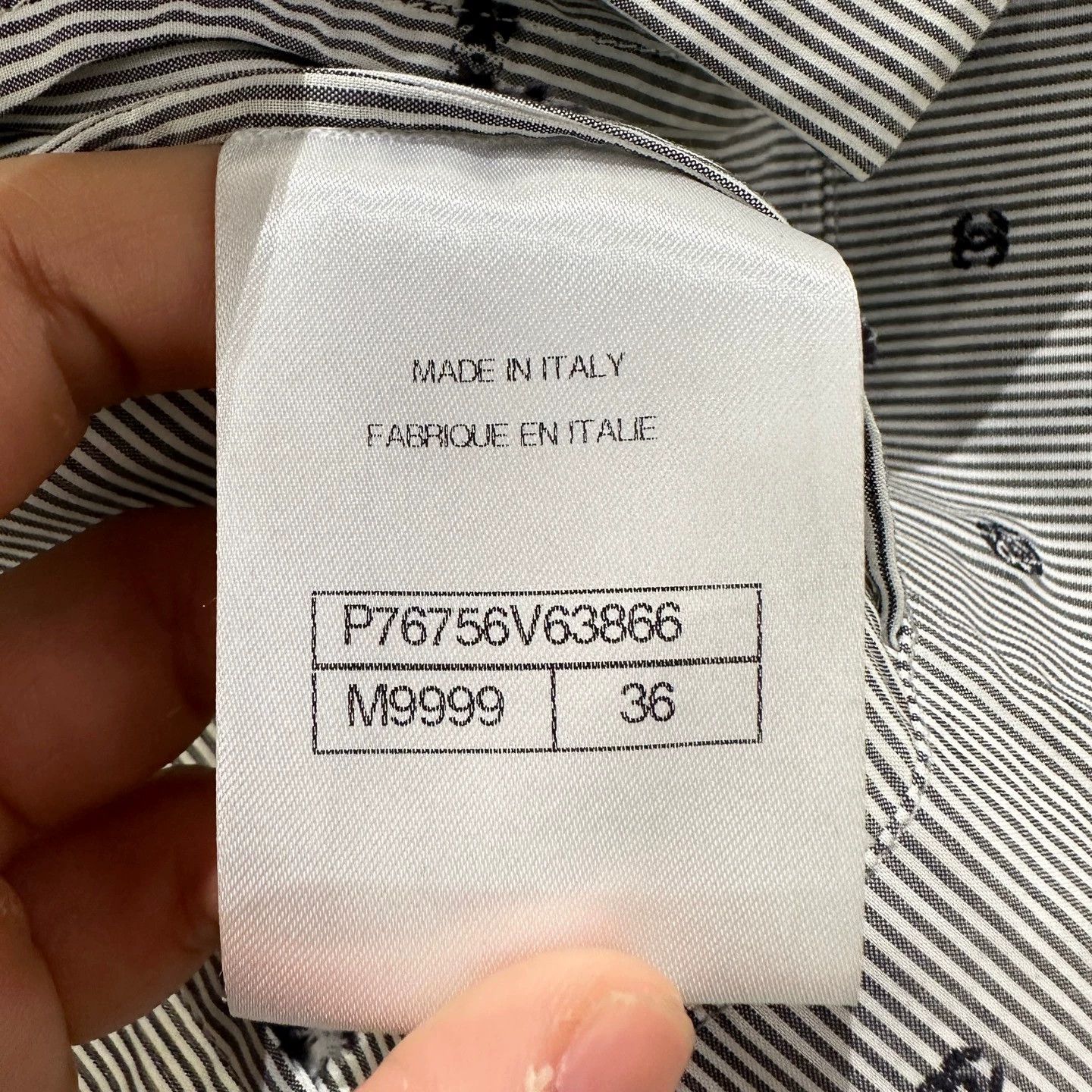 Chanel Chanel mar169 allover logo stripe rhinestone tee Size XS / US 0-2 / IT 36-38 - 4 Thumbnail