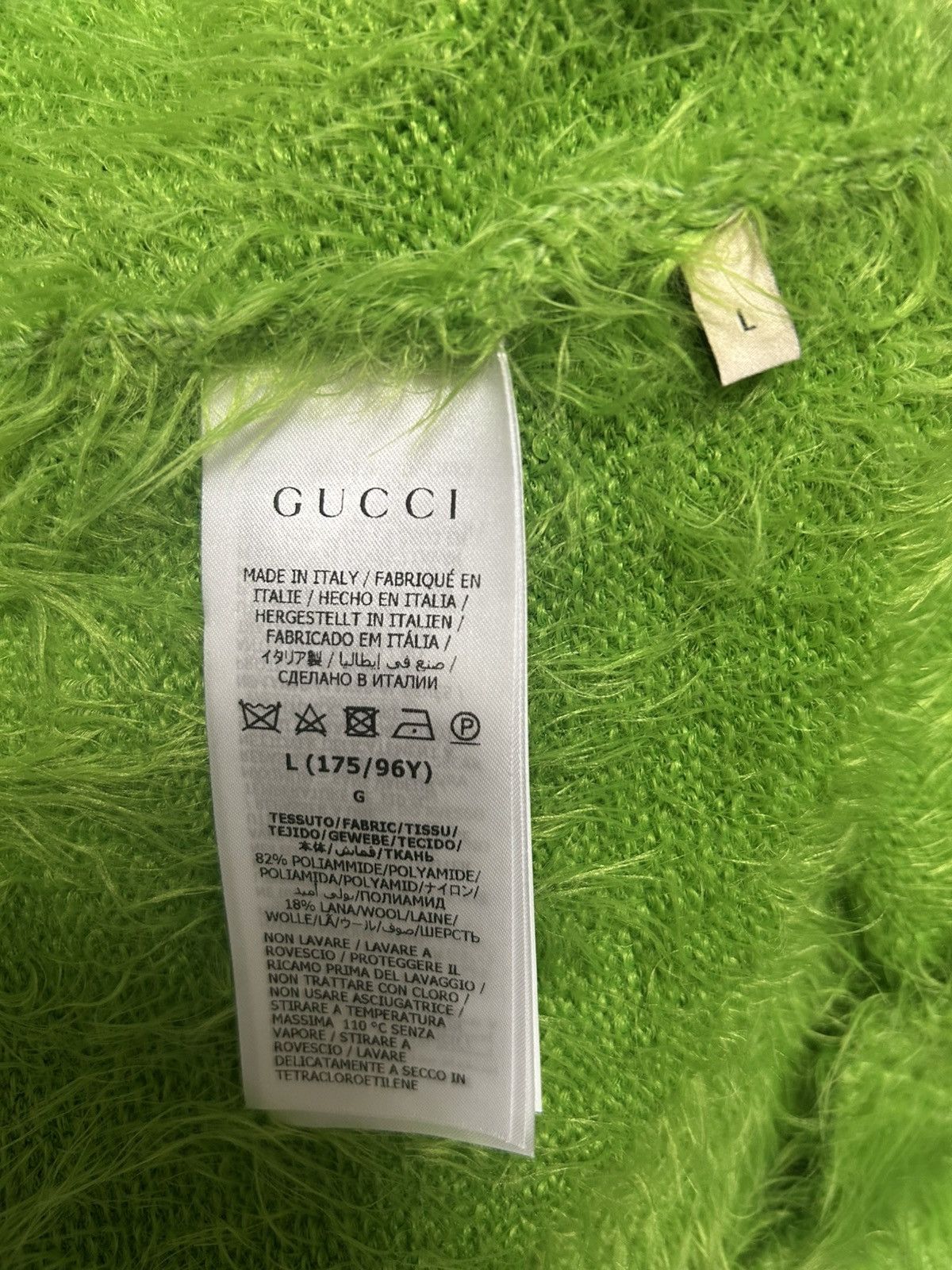 Gucci GUCCI GREEN CREWNECK SWEATER SIZE LARGE GG Size L / US 10 / IT 46 - 6 Thumbnail